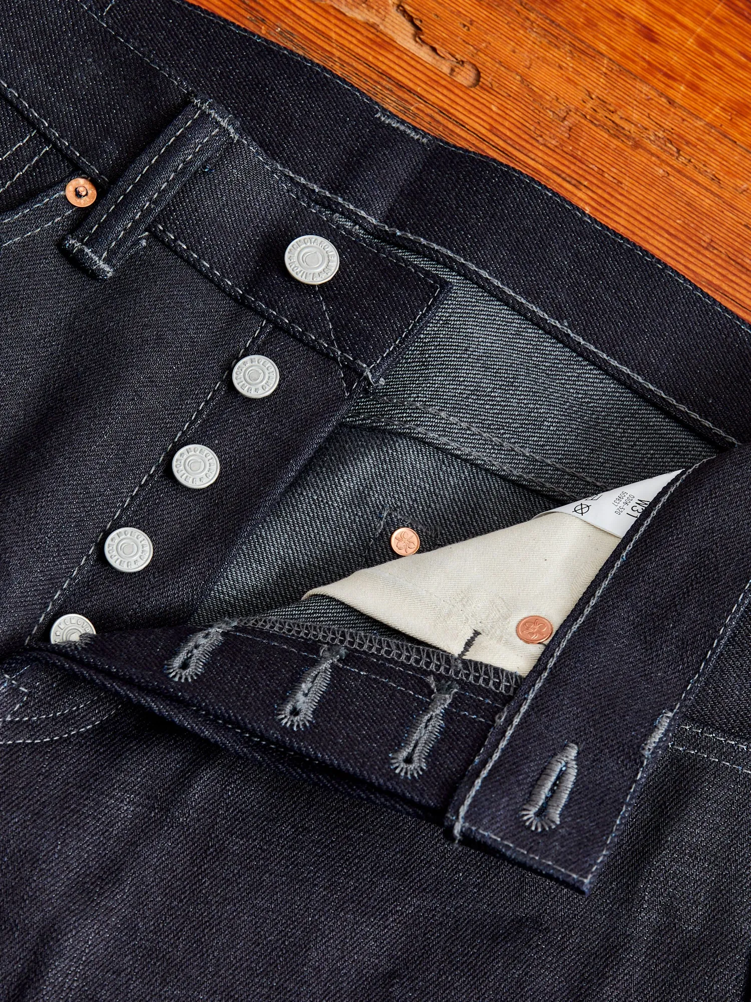 0306-52G "Indigo x Grey" 18oz Selvedge Denim - Tight Tapered Fit