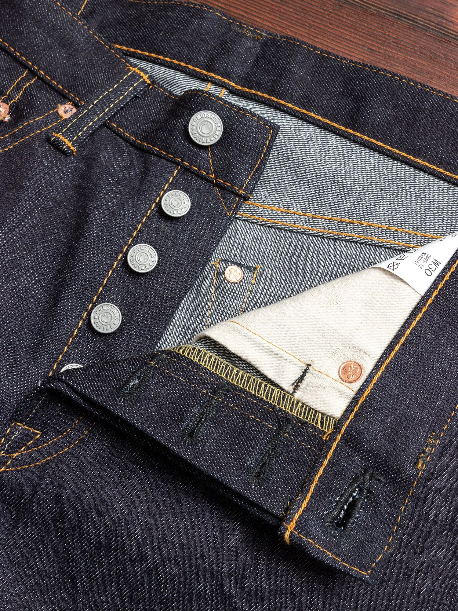 0605-12 12oz Selvedge Denim - Natural Tapered Fit