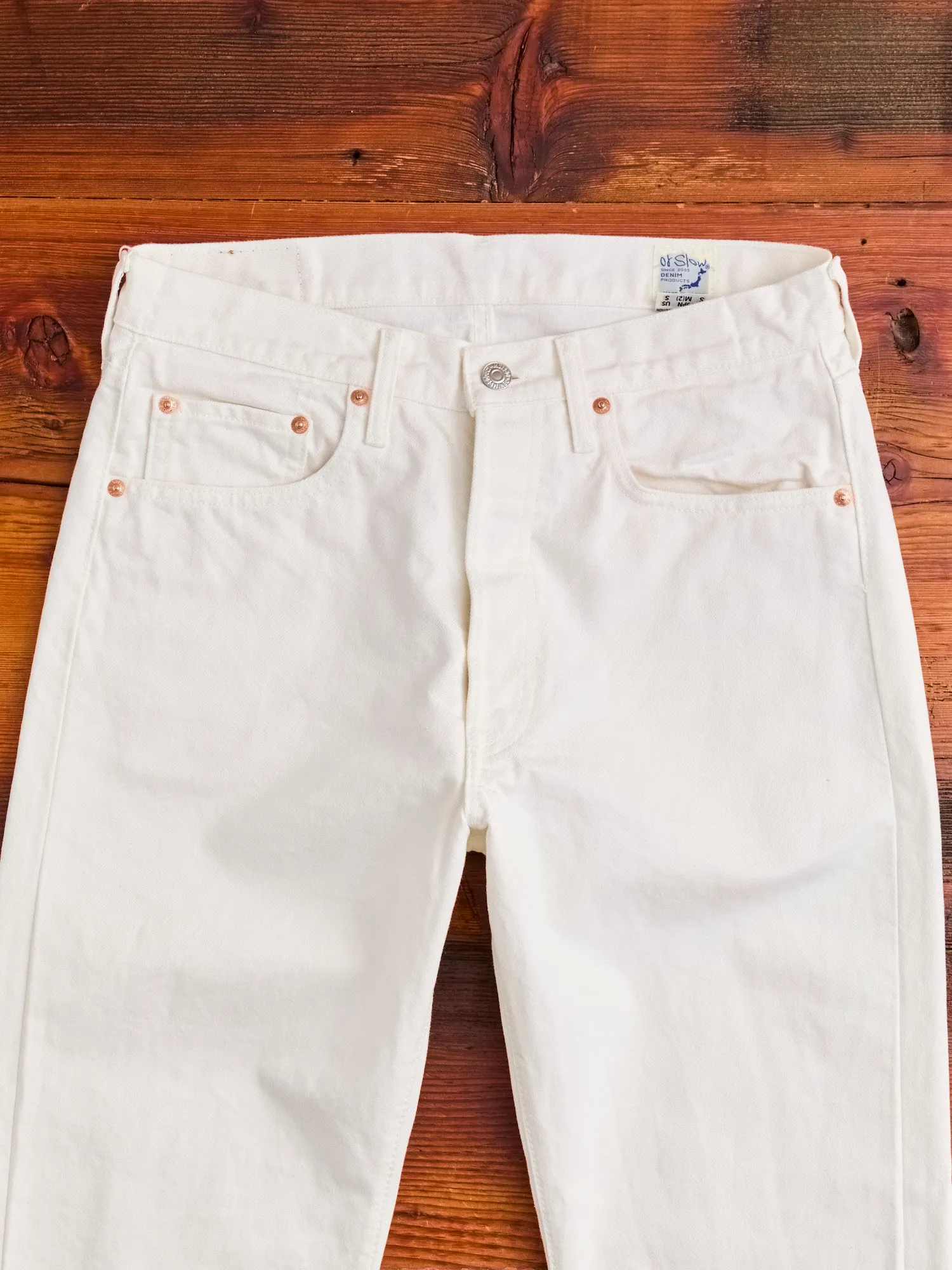 105 13.5oz White Denim - Standard Fit