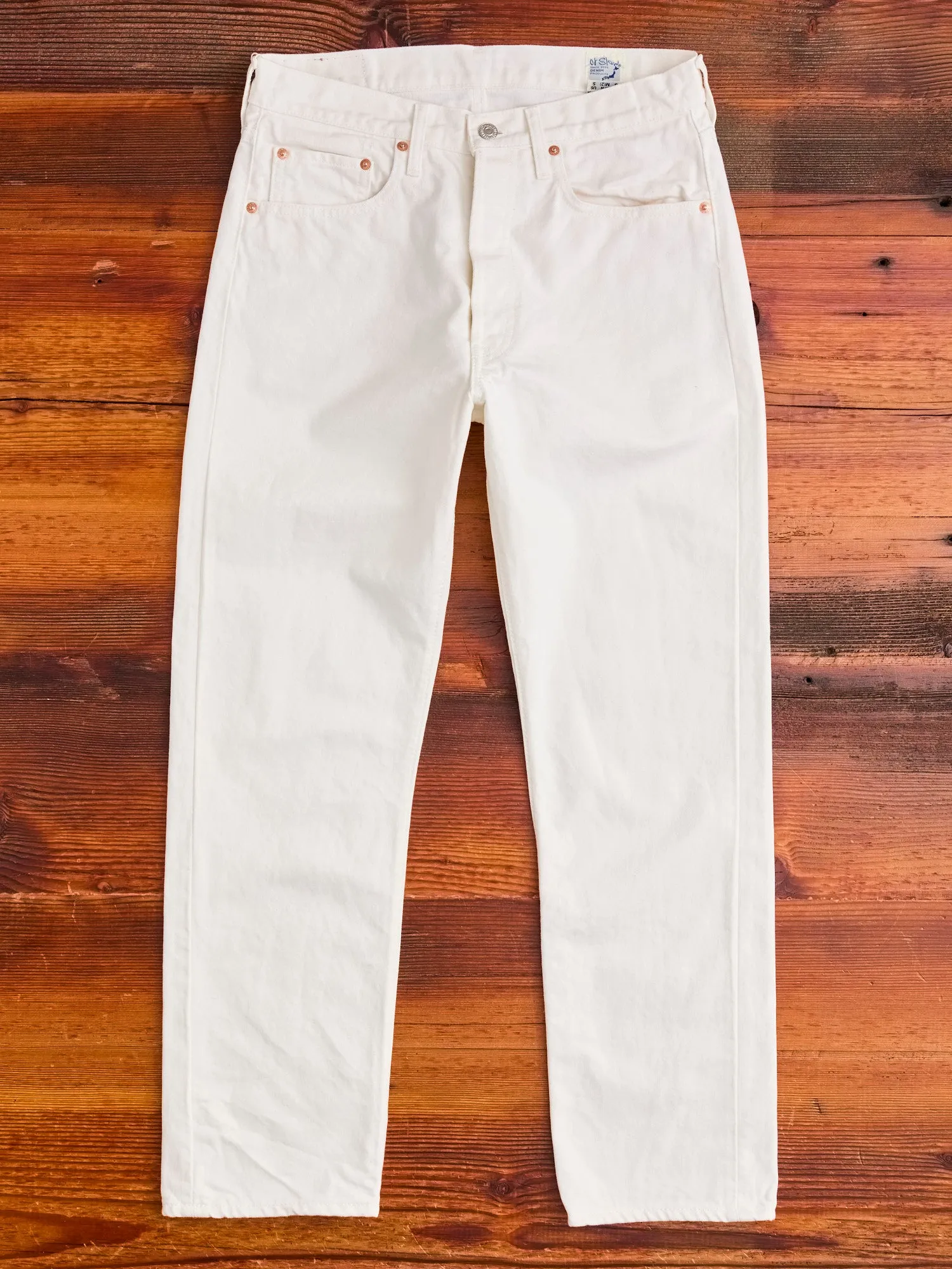 105 13.5oz White Denim - Standard Fit