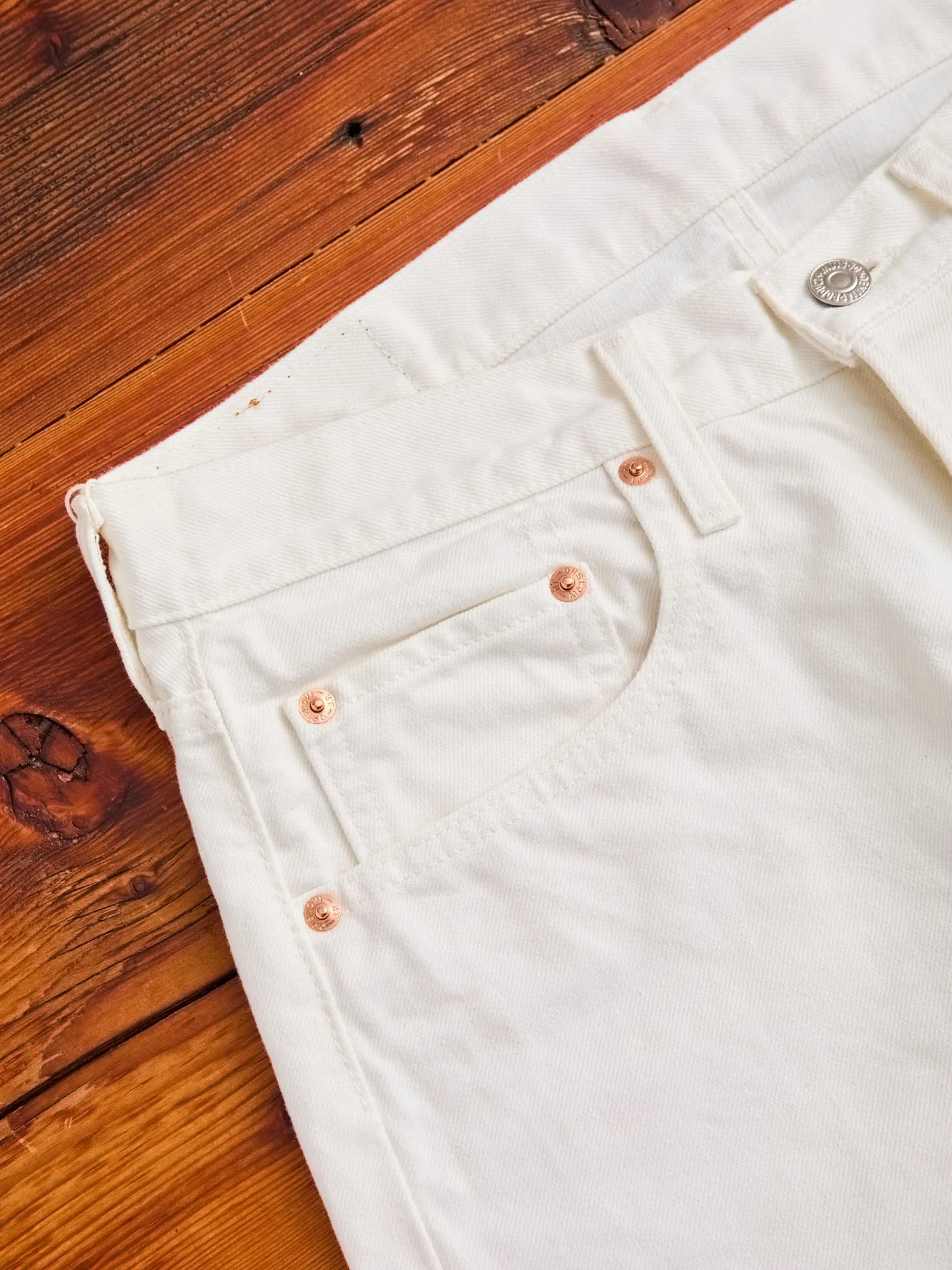 105 13.5oz White Denim - Standard Fit