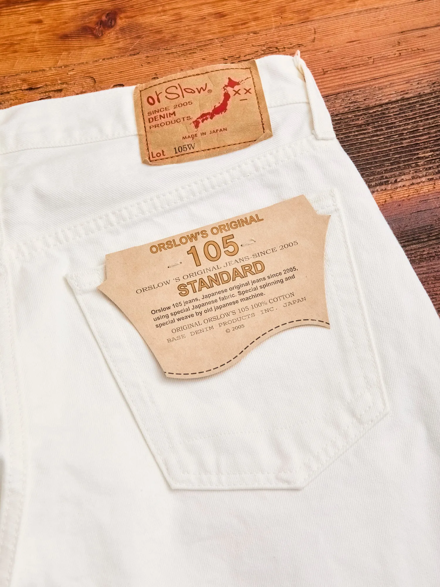 105 13.5oz White Denim - Standard Fit