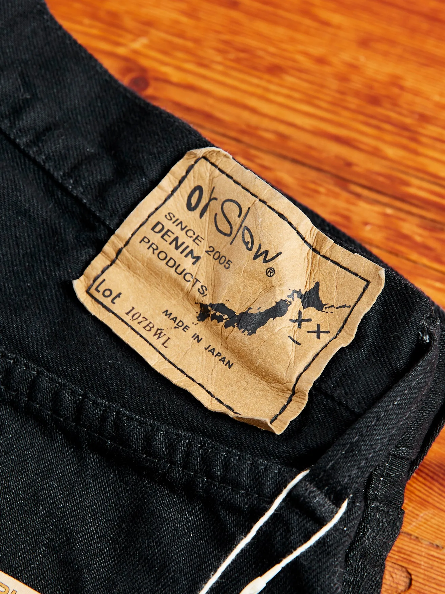 107 13.5oz Double Black Selvedge Denim - Ivy Fit