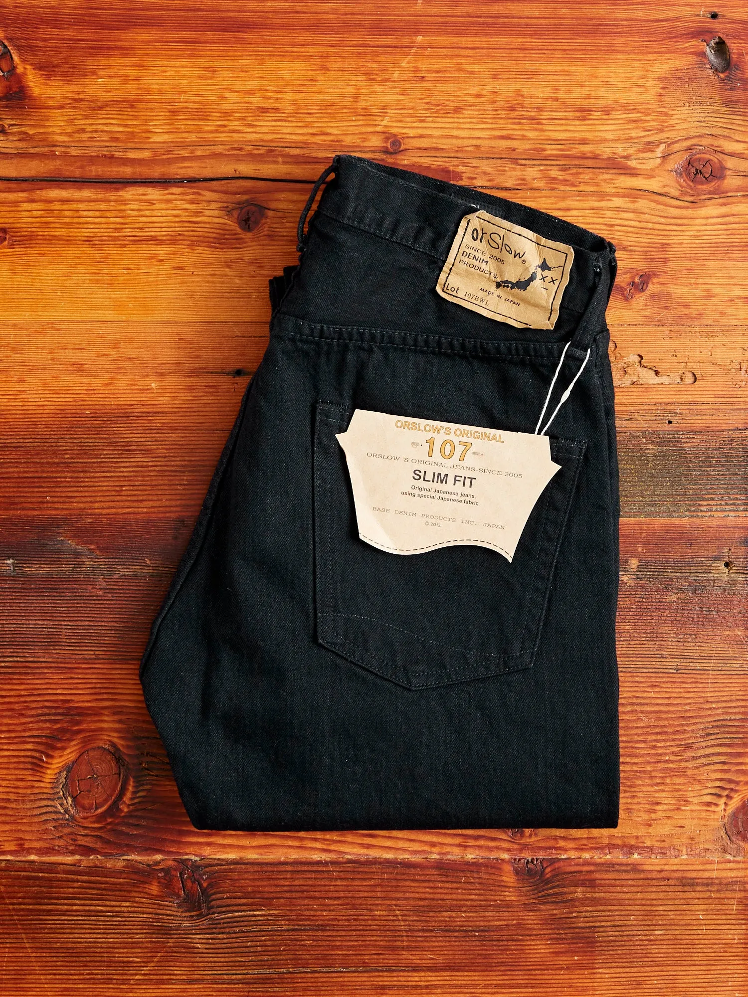 107 13.5oz Double Black Selvedge Denim - Ivy Fit