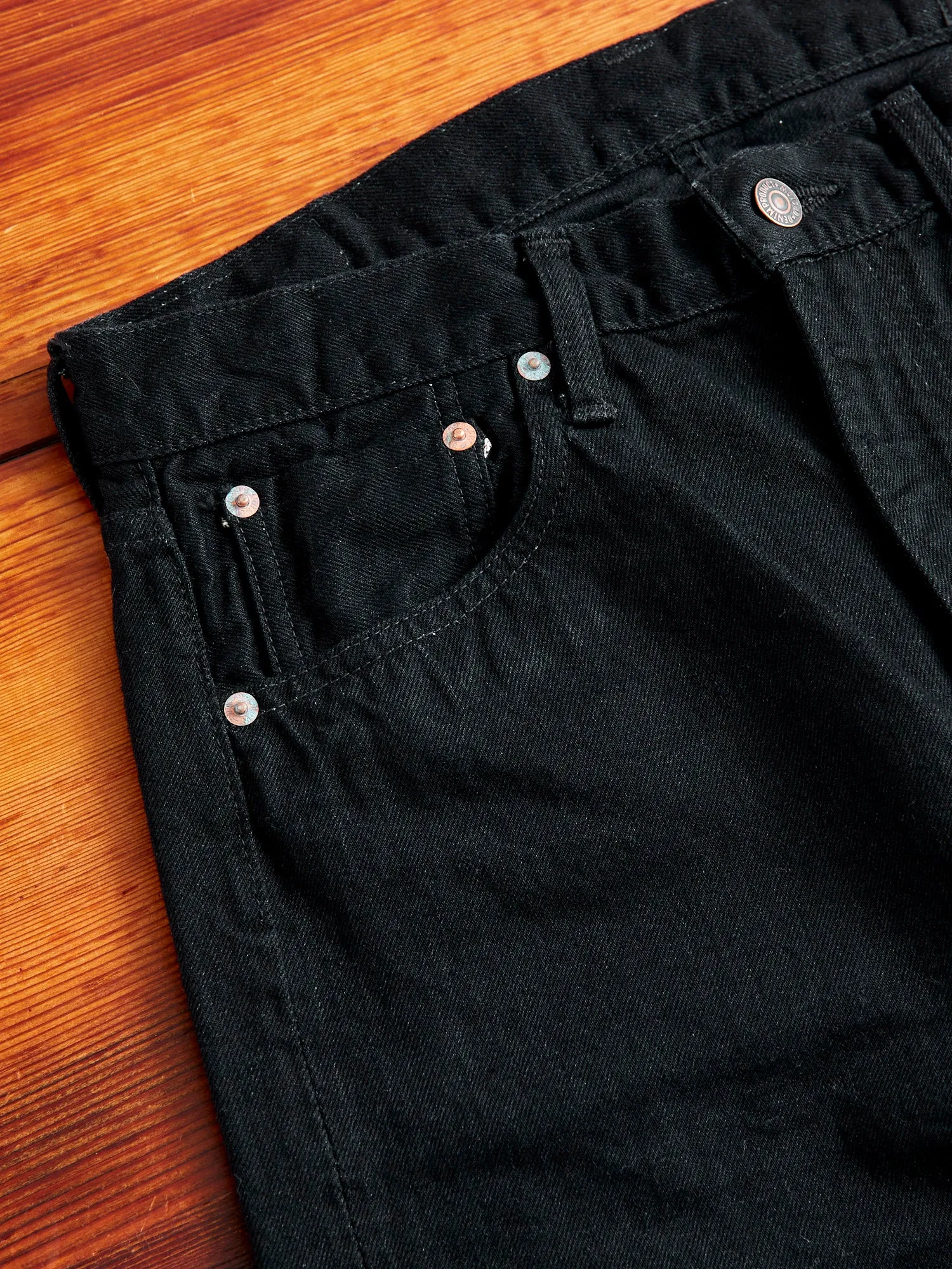 107 13.5oz Double Black Selvedge Denim - Ivy Fit