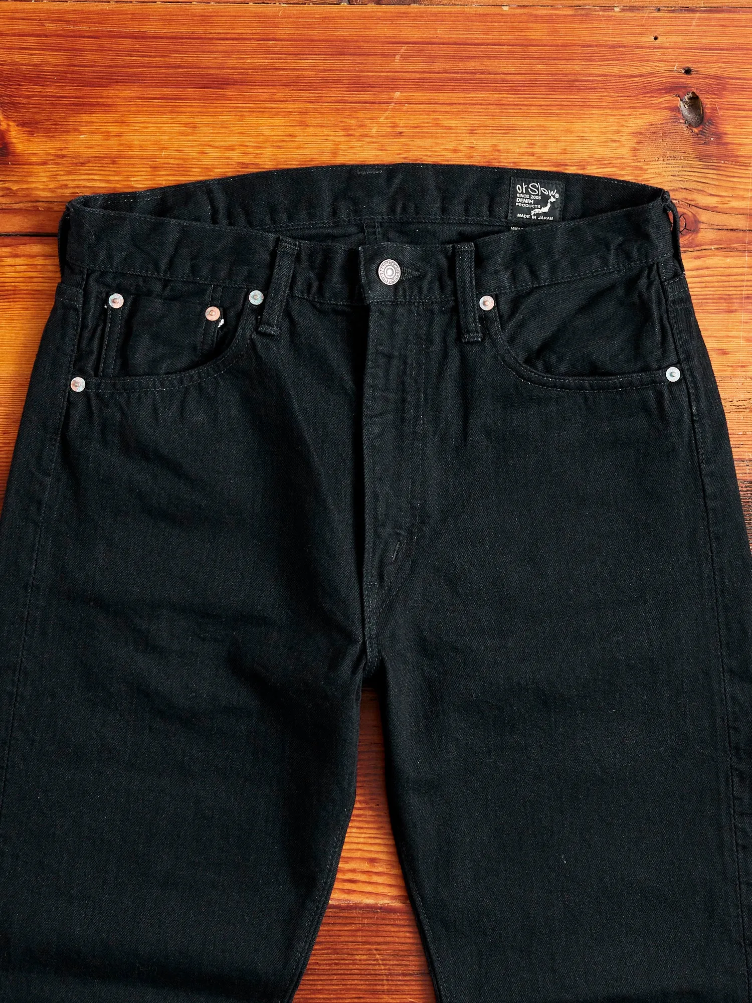 107 13.5oz Double Black Selvedge Denim - Ivy Fit