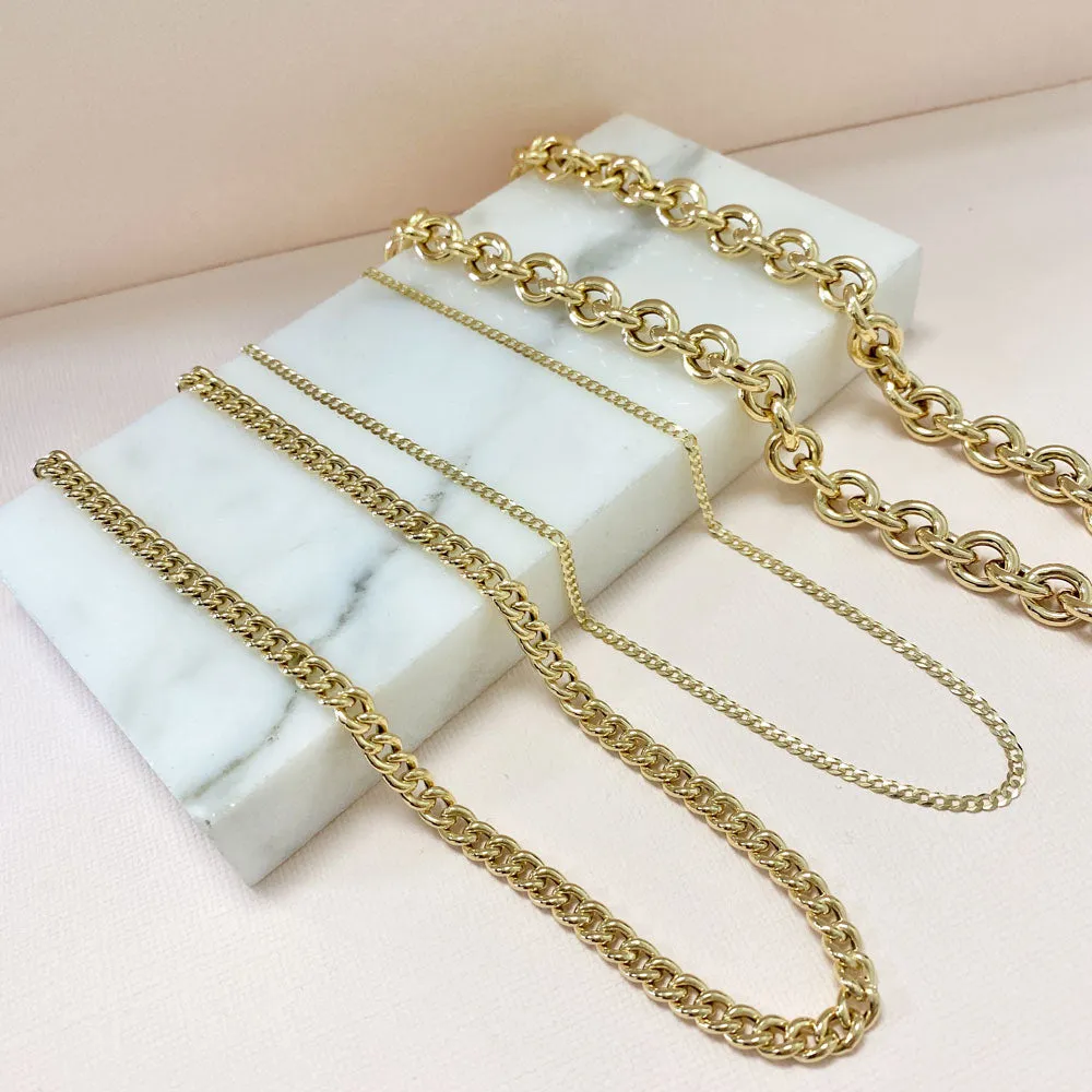 14K Diamond Cut Cuban Link Chain Necklace