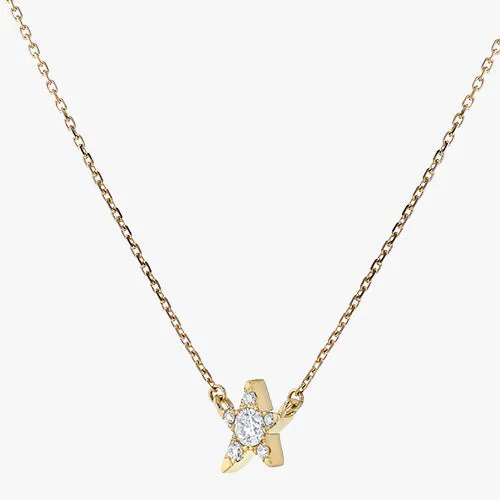 14K H-I/SI Single Star Diamond Necklace