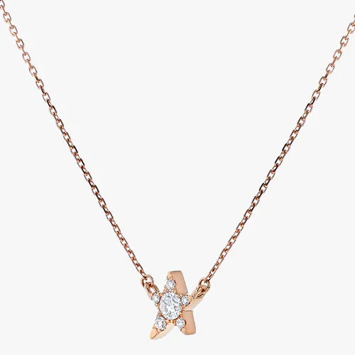 14K H-I/SI Single Star Diamond Necklace