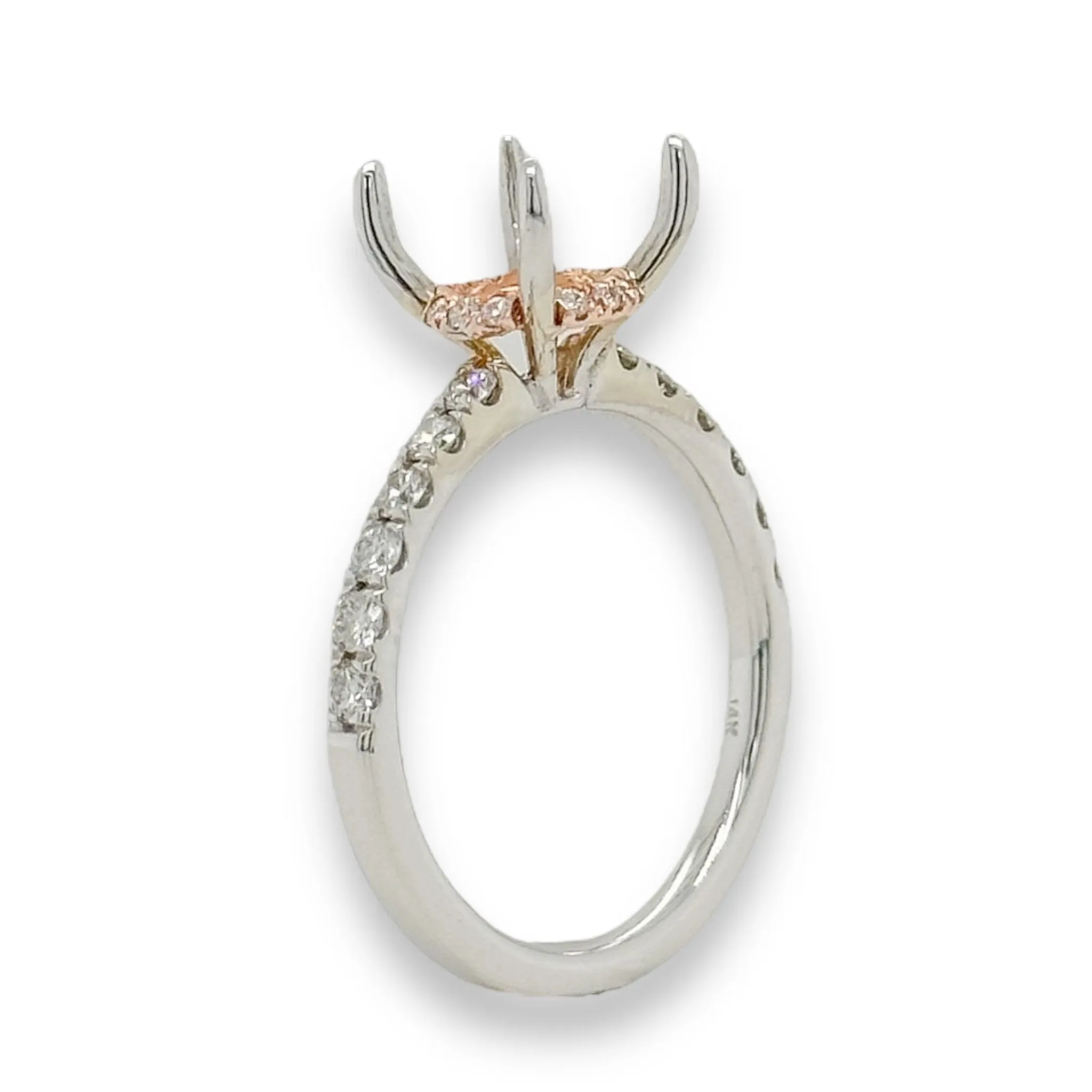 14K W Gold 0.38ctw H/SI2 Diamond Mounting