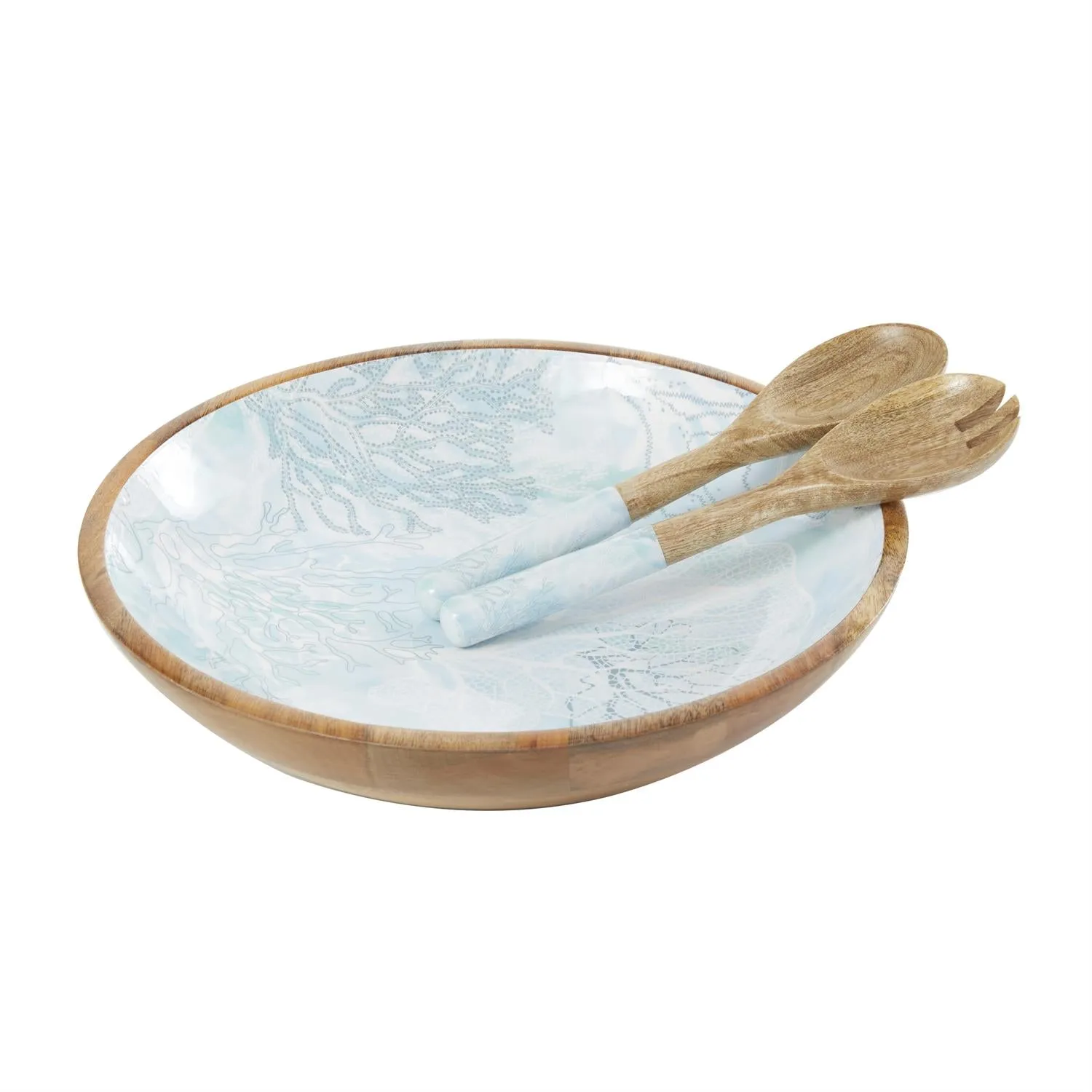 3pc Decorative Bowl Set in Light Blue