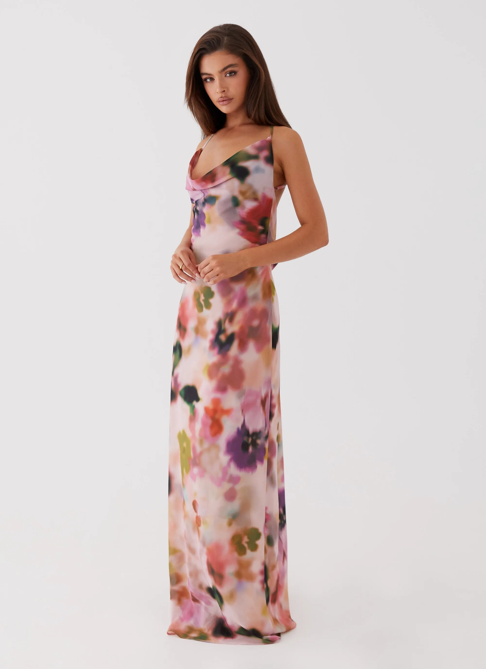 Abigail Cowl Maxi Dress - Mystic Meadow