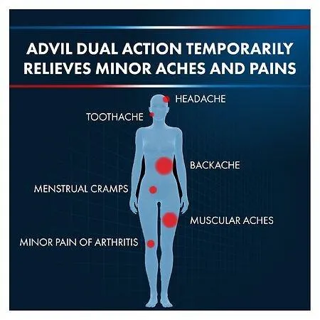 Advil Dual Action Coated Tablets, Acetaminophen   Ibuprofen