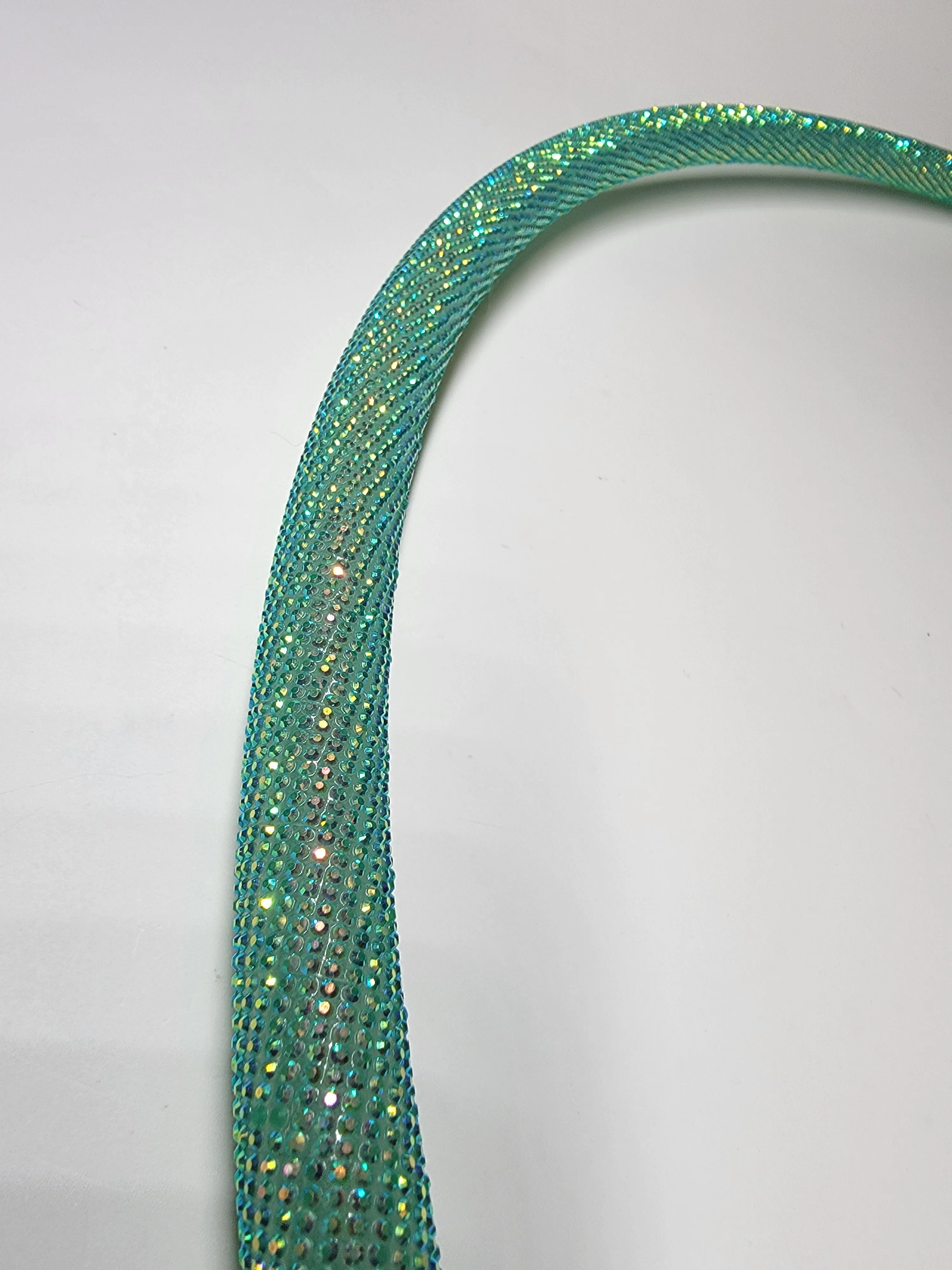 Aquamarine Diamond Taped Hoop