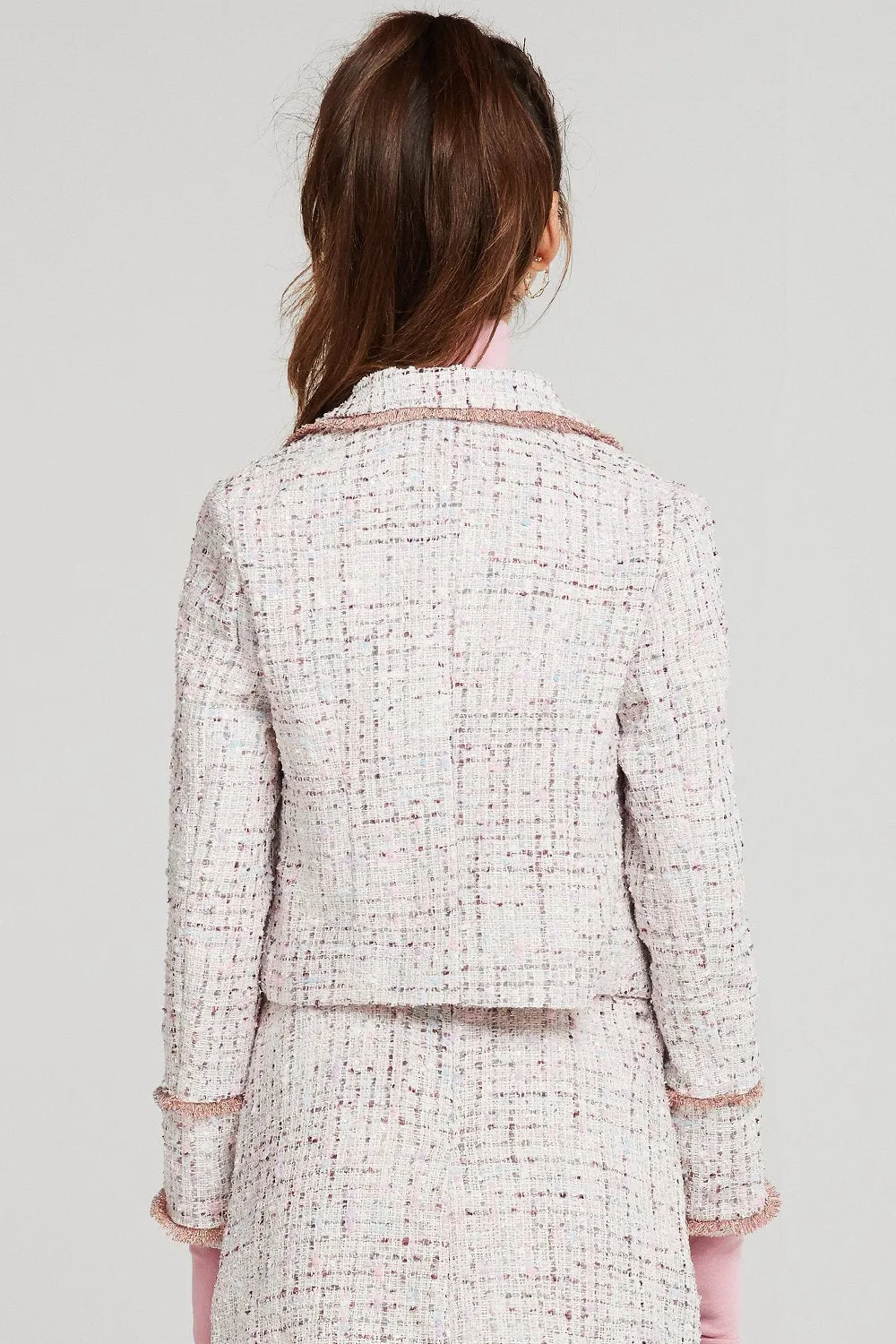 Arden Gold-Trim Tweed Jacket