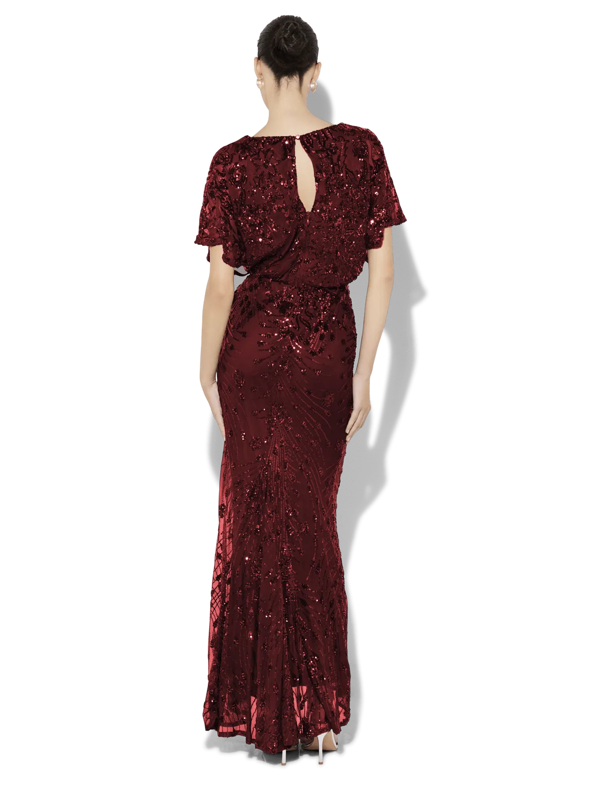 Aria Merlot Sequin Maxi