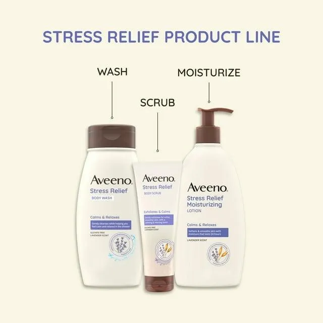 Aveeno Stress Relief Moisturizing Body Lotion with Lavender Scent - 12oz