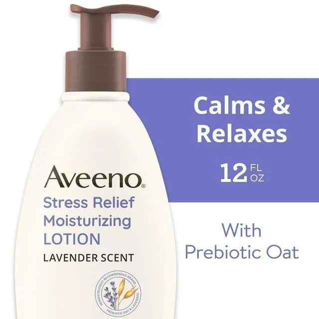 Aveeno Stress Relief Moisturizing Body Lotion with Lavender Scent - 12oz