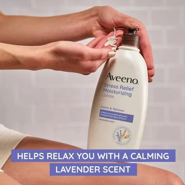 Aveeno Stress Relief Moisturizing Body Lotion with Lavender Scent - 12oz