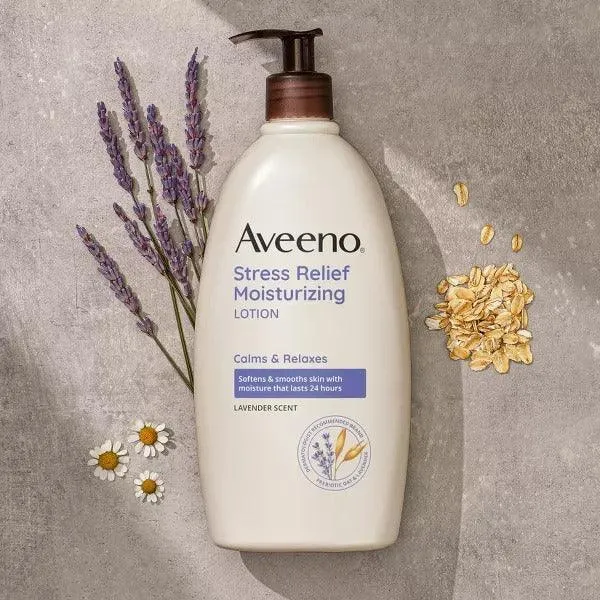 Aveeno Stress Relief Moisturizing Body Lotion with Lavender Scent - 12oz