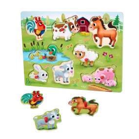 B. toys - Peg Puzzle - Peek & Explore Farm Animals