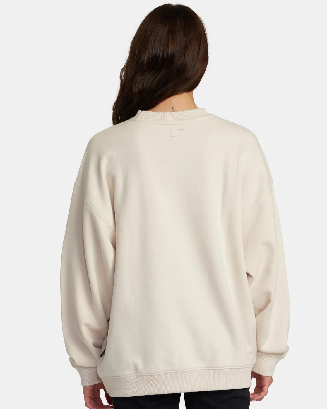 Baggie Bf Crew Sweatshirt - Latte