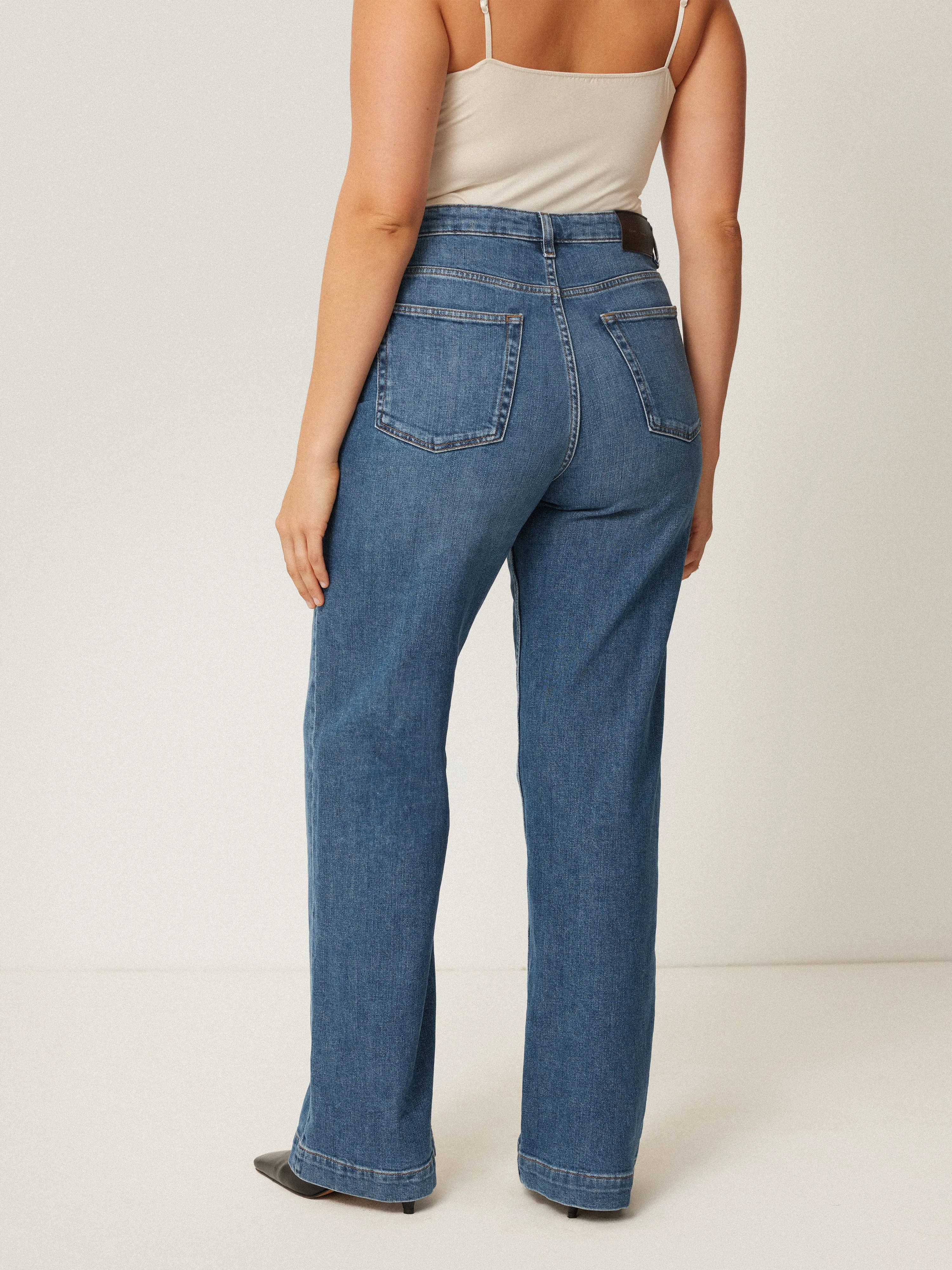 Balfour Long Wide Leg Jean | Vintage Mid Blue