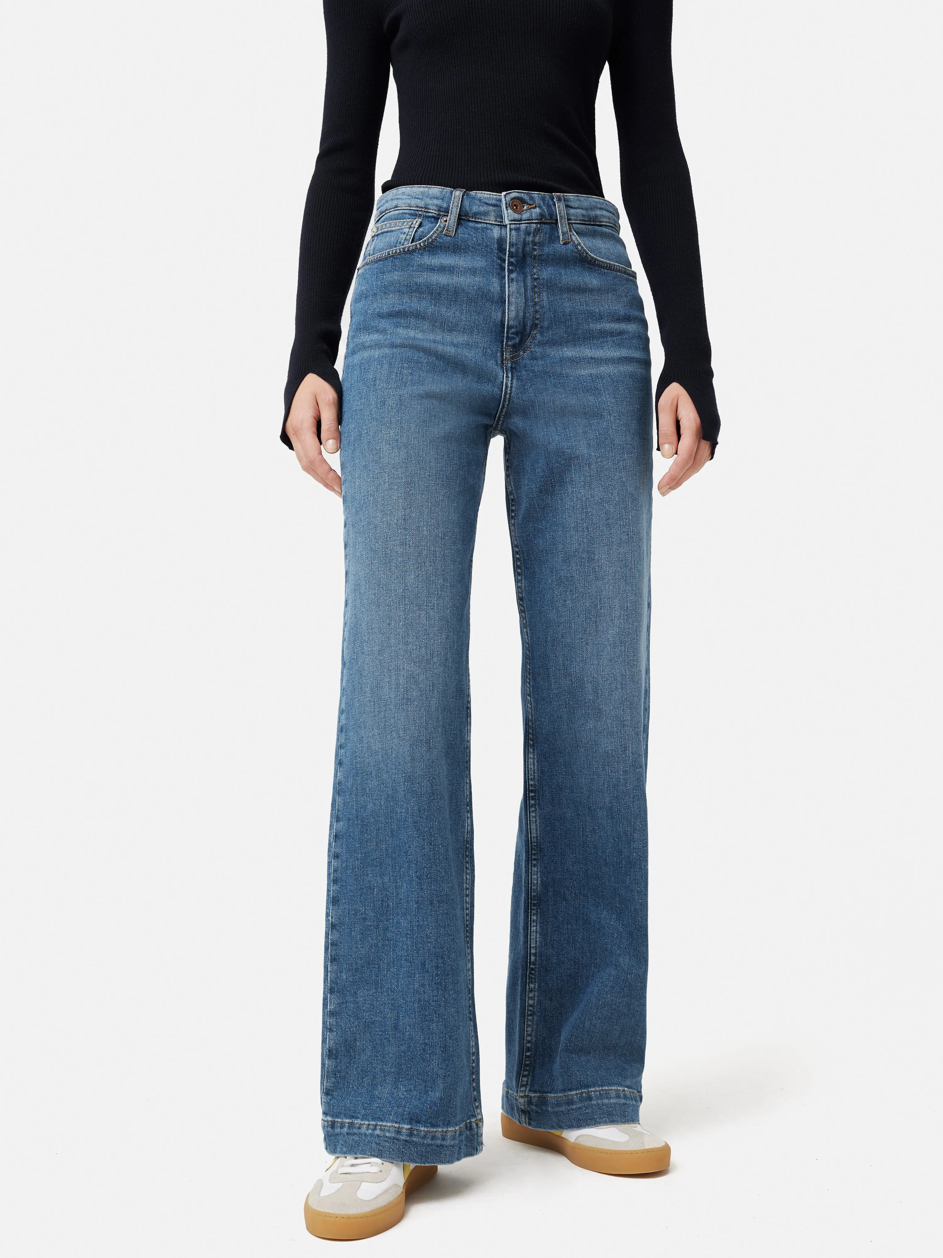 Balfour Long Wide Leg Jean | Vintage Mid Blue