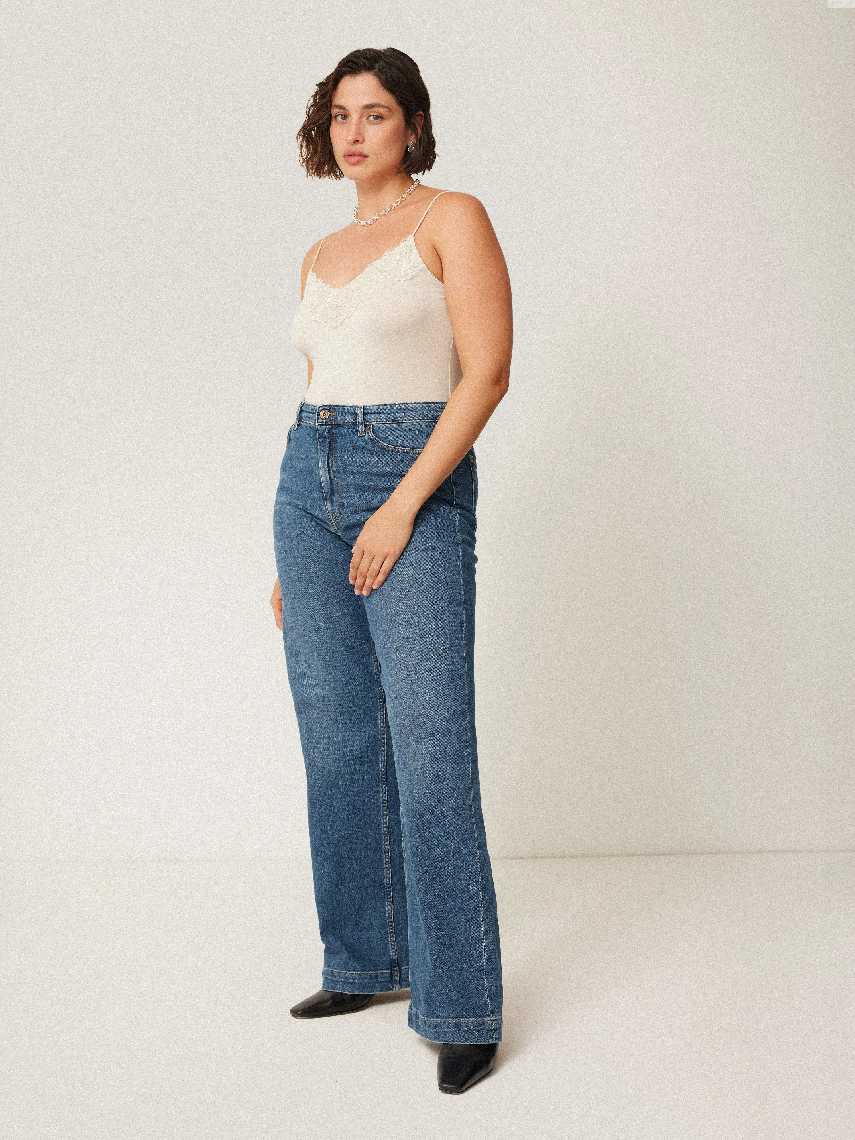 Balfour Long Wide Leg Jean | Vintage Mid Blue