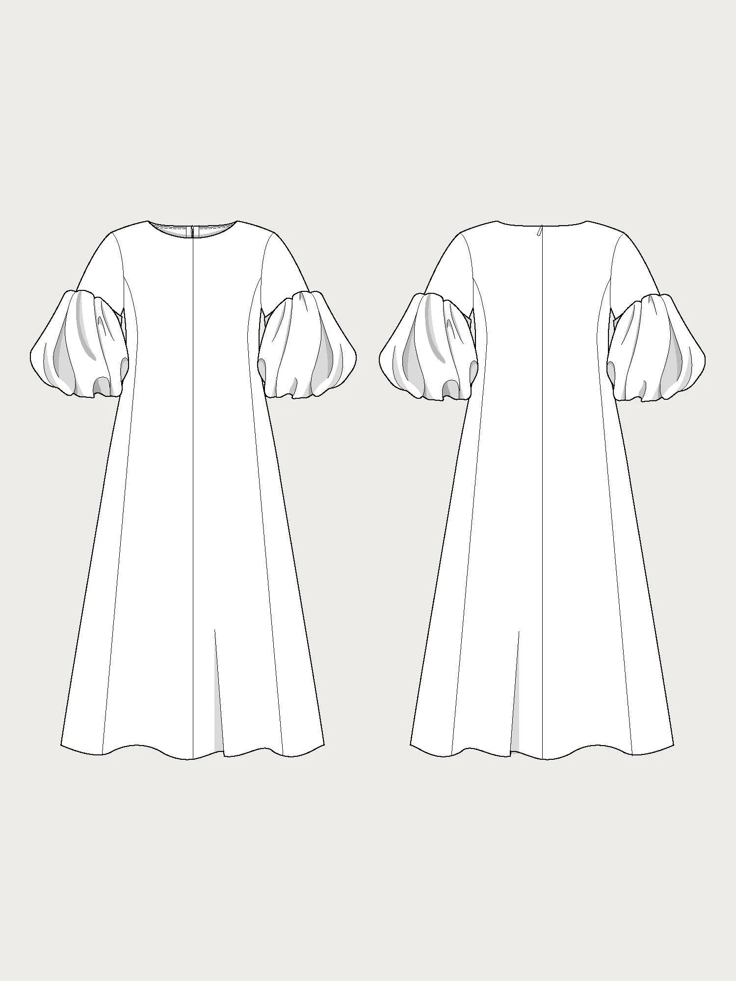 BALLOON SLEEVE DRESS PATTERN