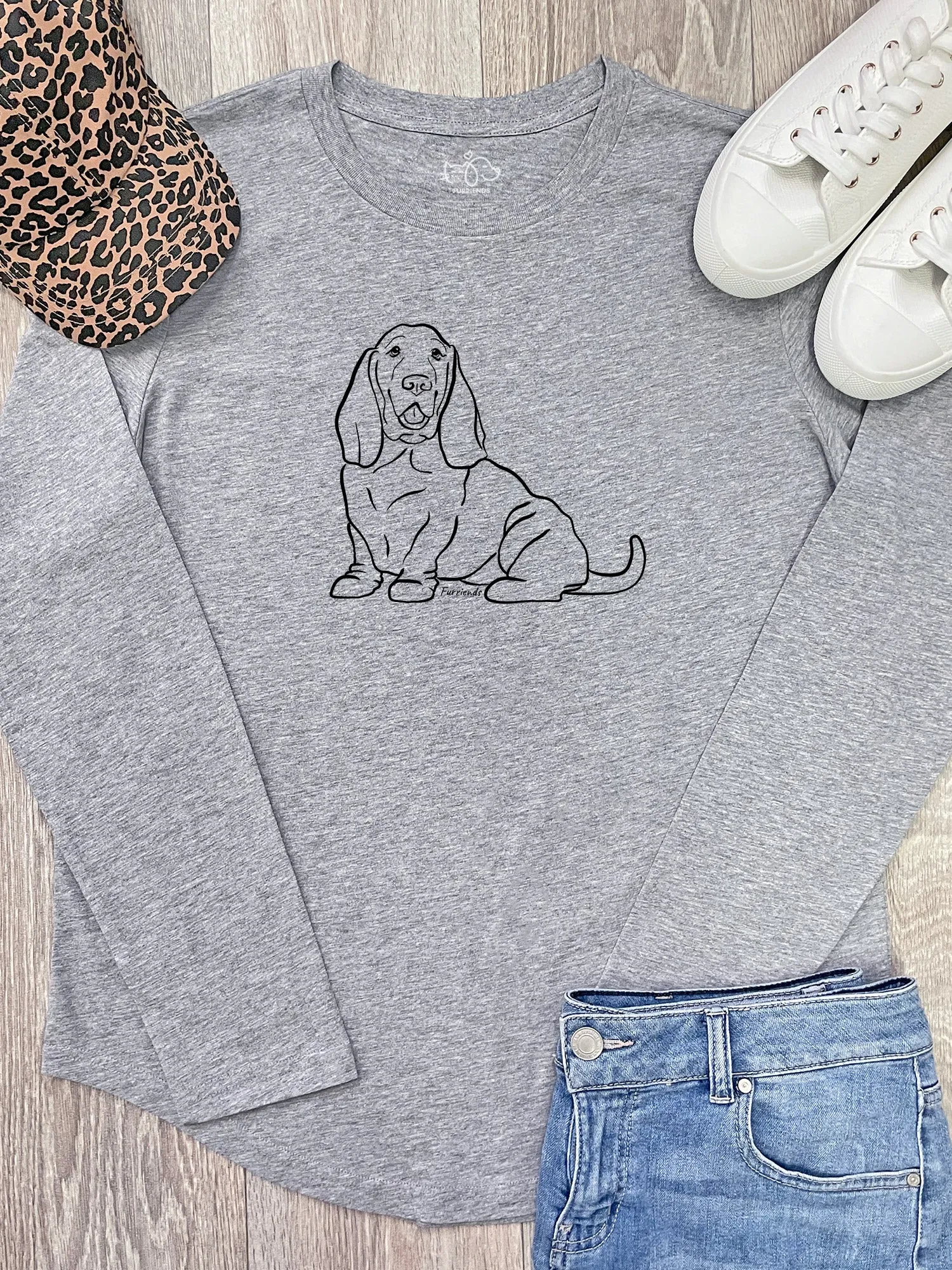 Basset Hound Olivia Long Sleeve Tee