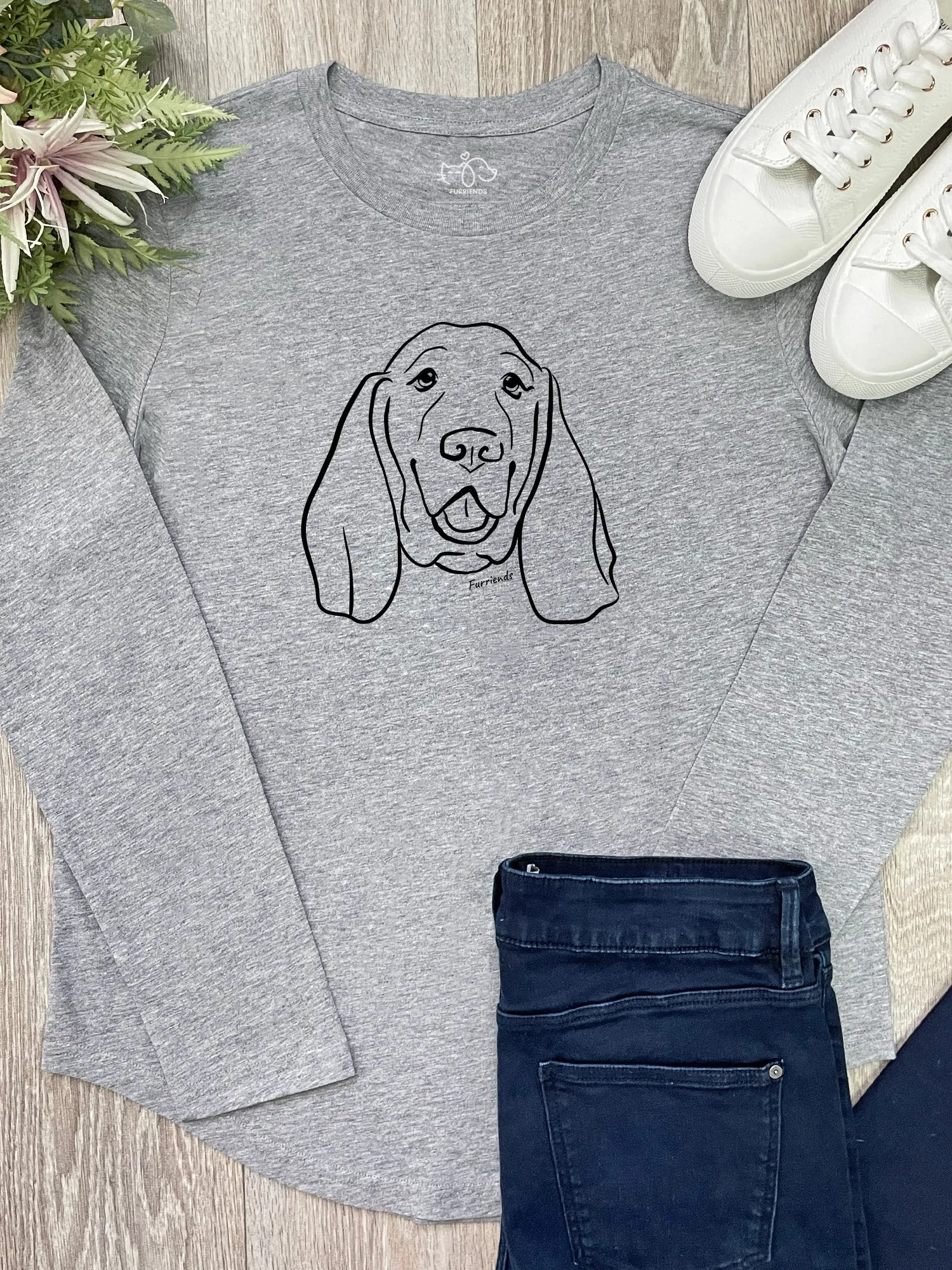 Basset Hound Olivia Long Sleeve Tee