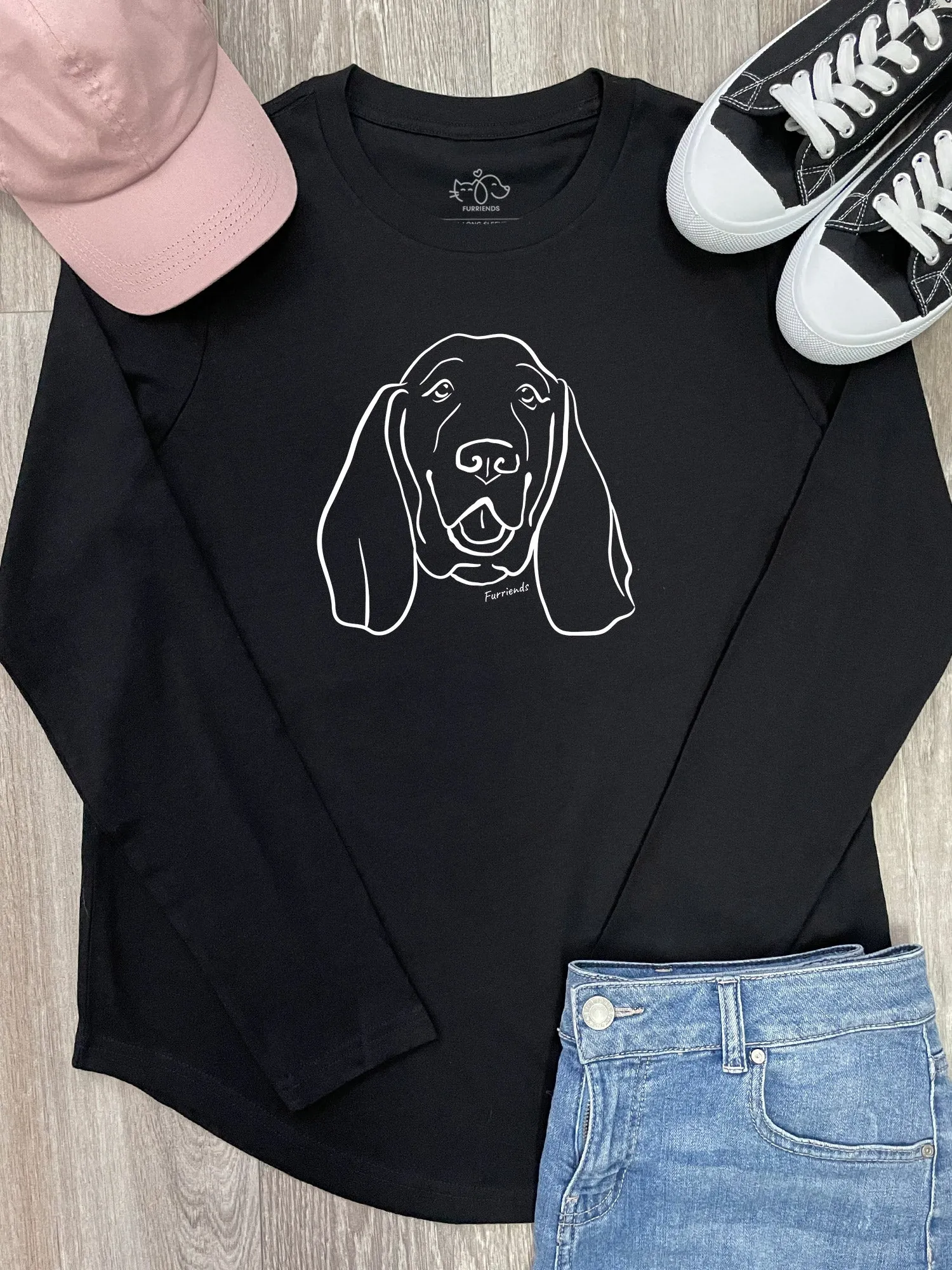 Basset Hound Olivia Long Sleeve Tee