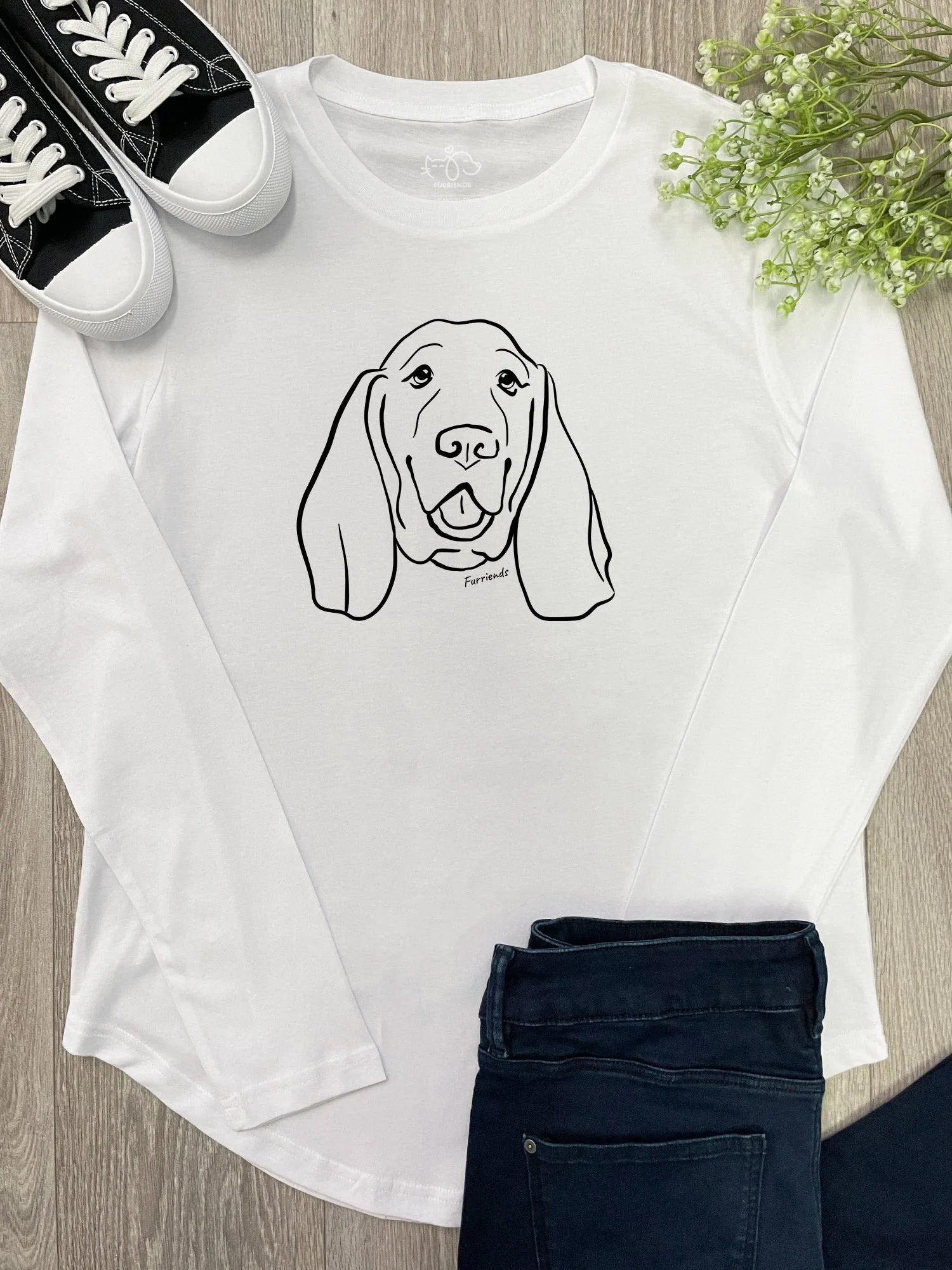 Basset Hound Olivia Long Sleeve Tee