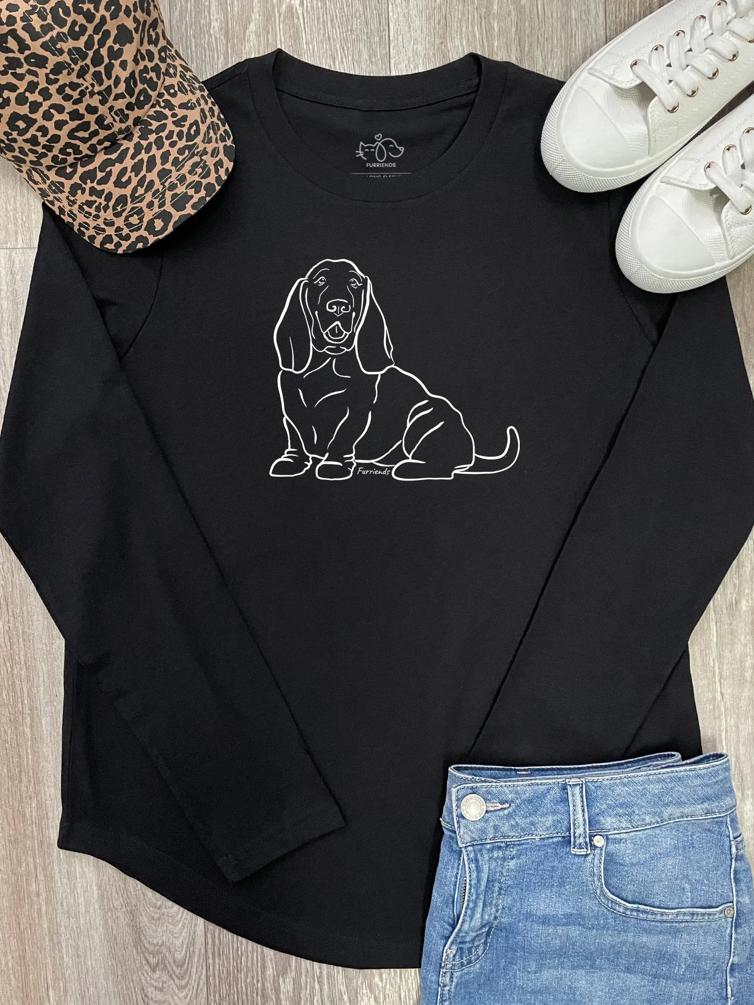 Basset Hound Olivia Long Sleeve Tee