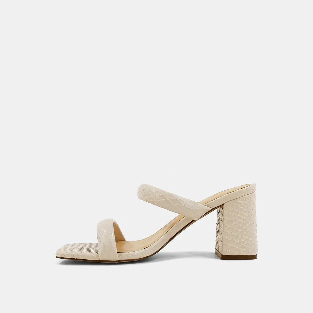 Beige Snake Farah Heel