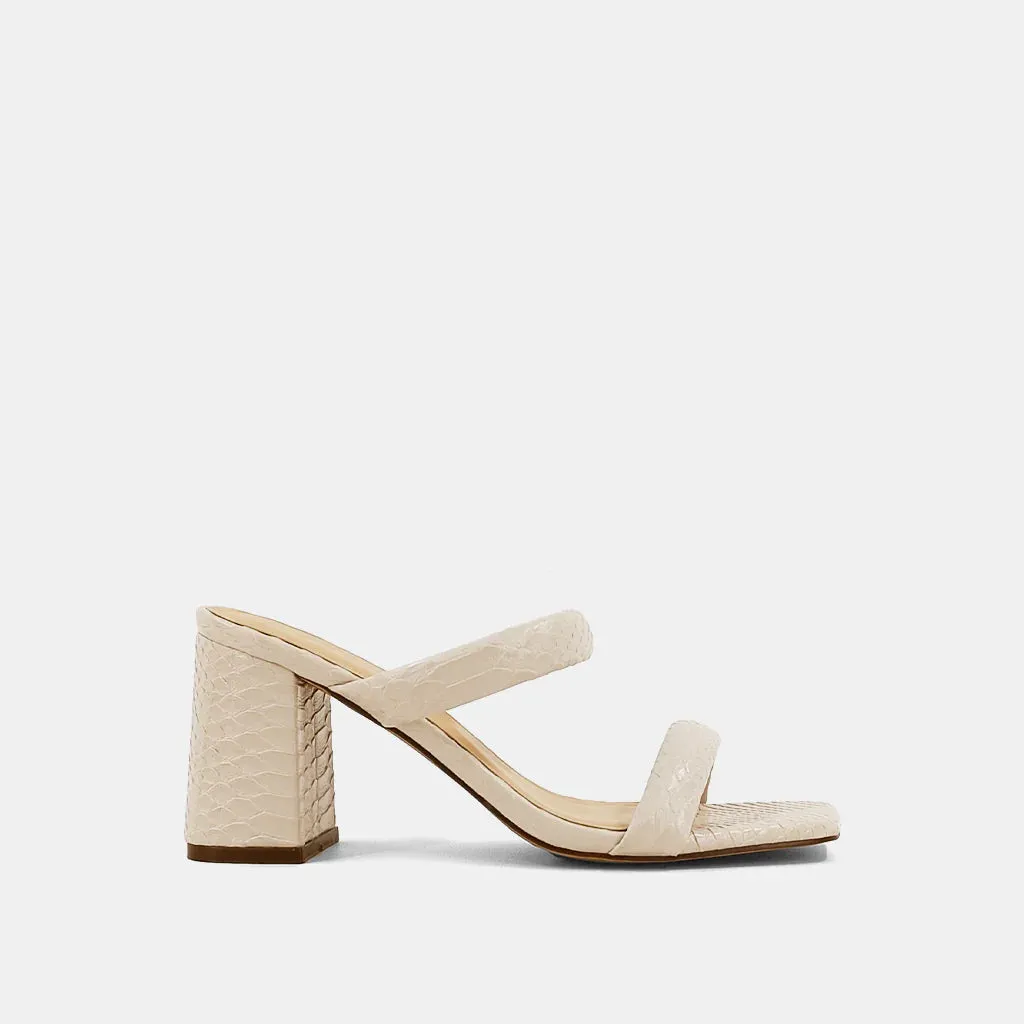 Beige Snake Farah Heel