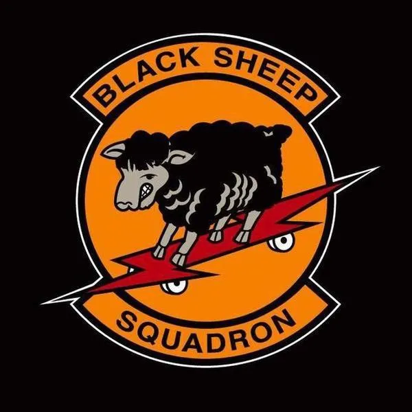 Black Sheep Squadron Tee Black