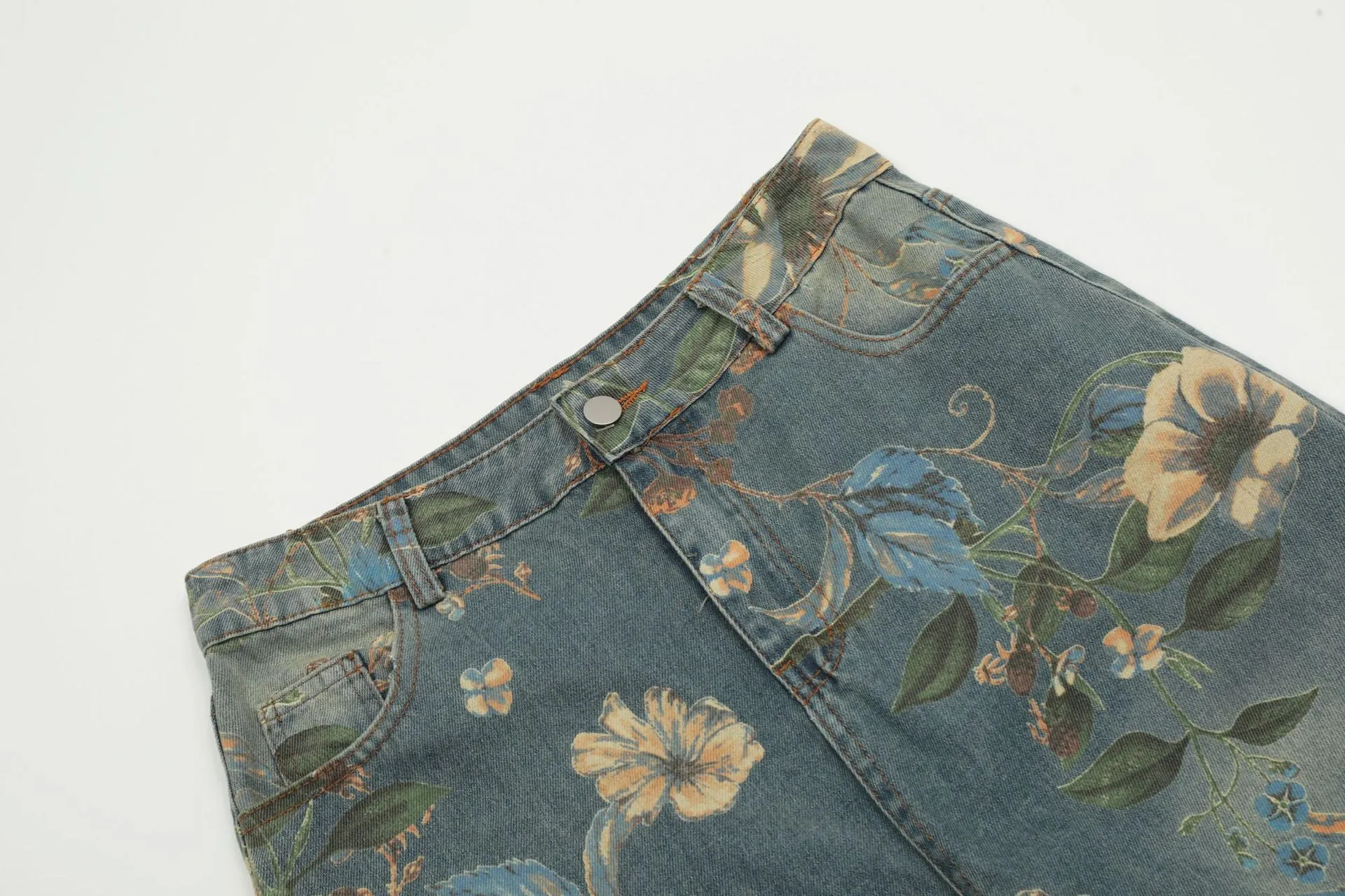 Blossom | Floral Print Baggy Jeans