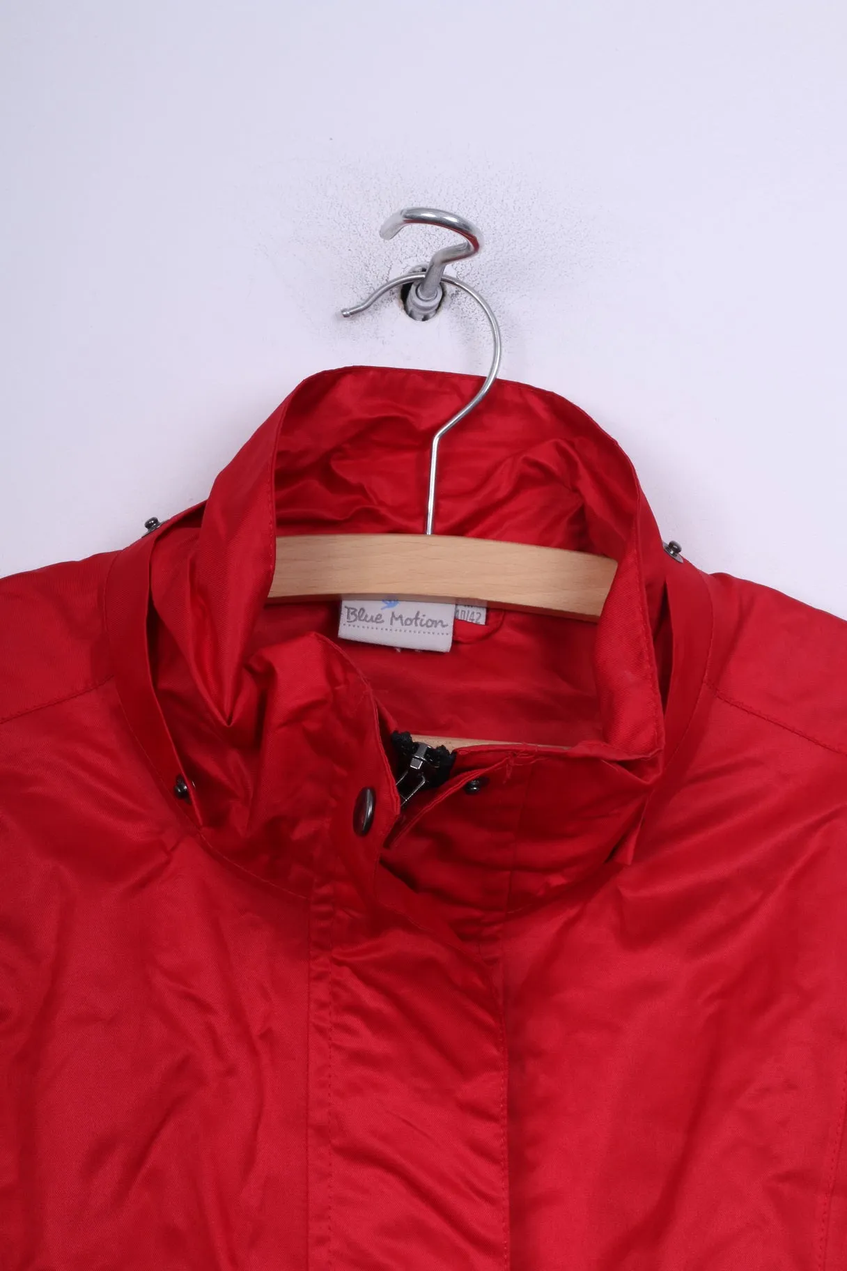 Blue Motion Womens M 40/42 Coat Red Full Zipper Pocket Outdoor Jacket