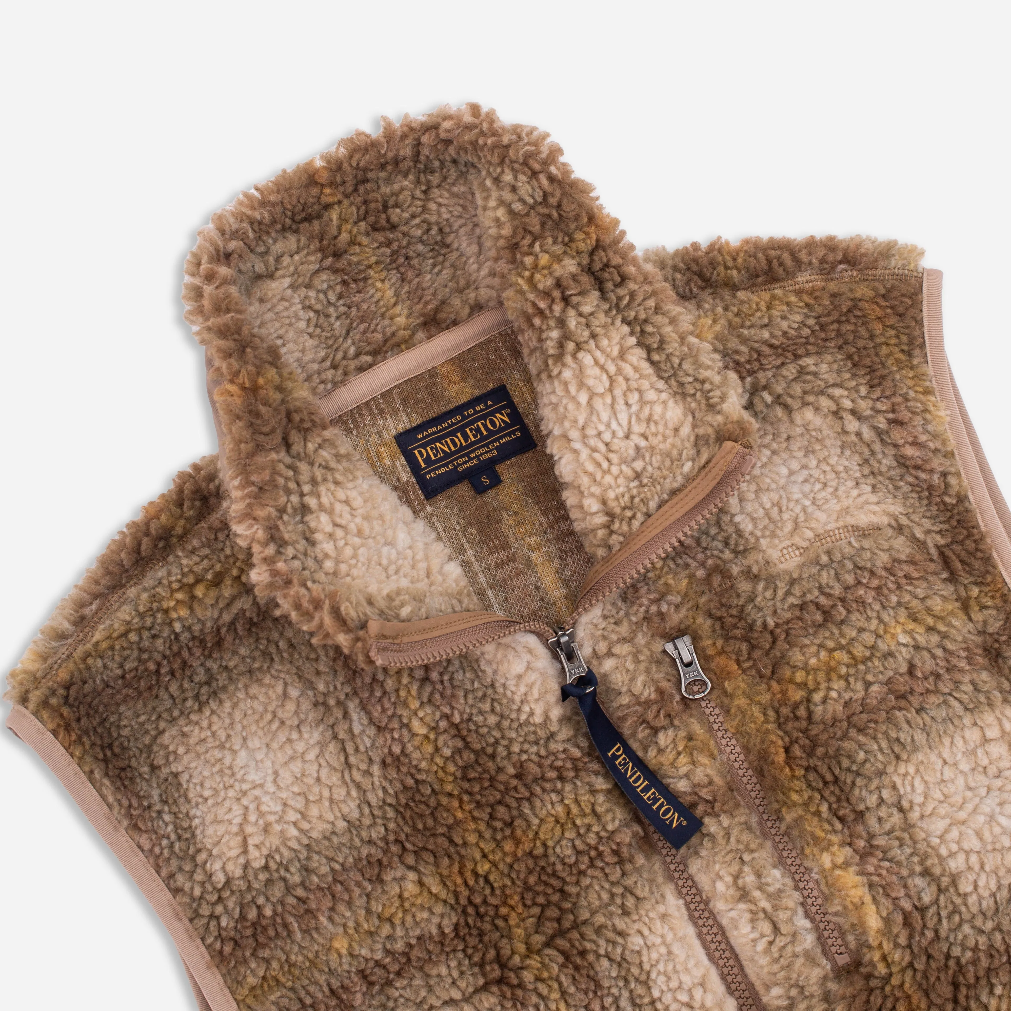 BOA SHERPA FLEECE VEST - BEIGE / IVORY