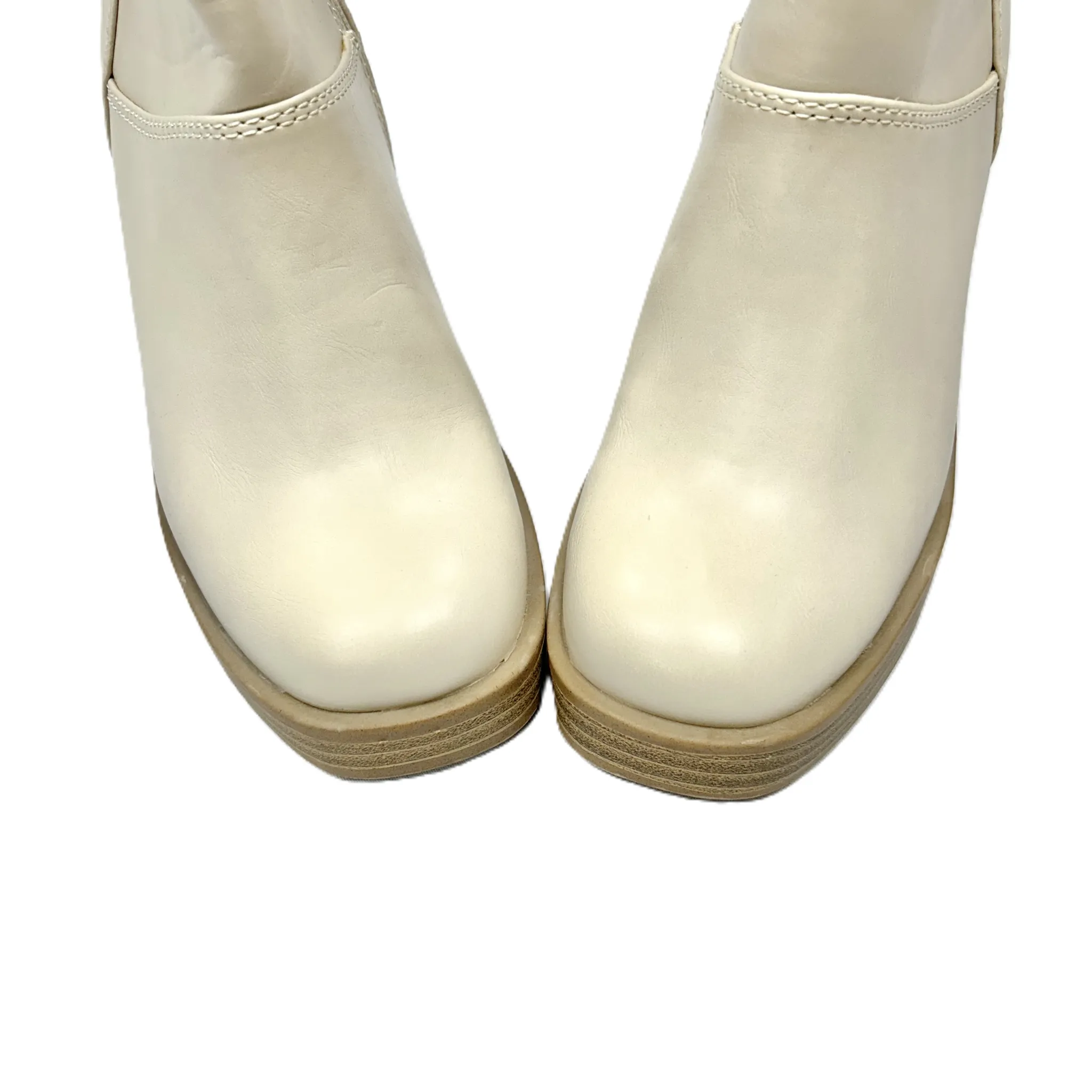 Boots Ankle Heels By Universal Thread In Cream, Size: 6.5