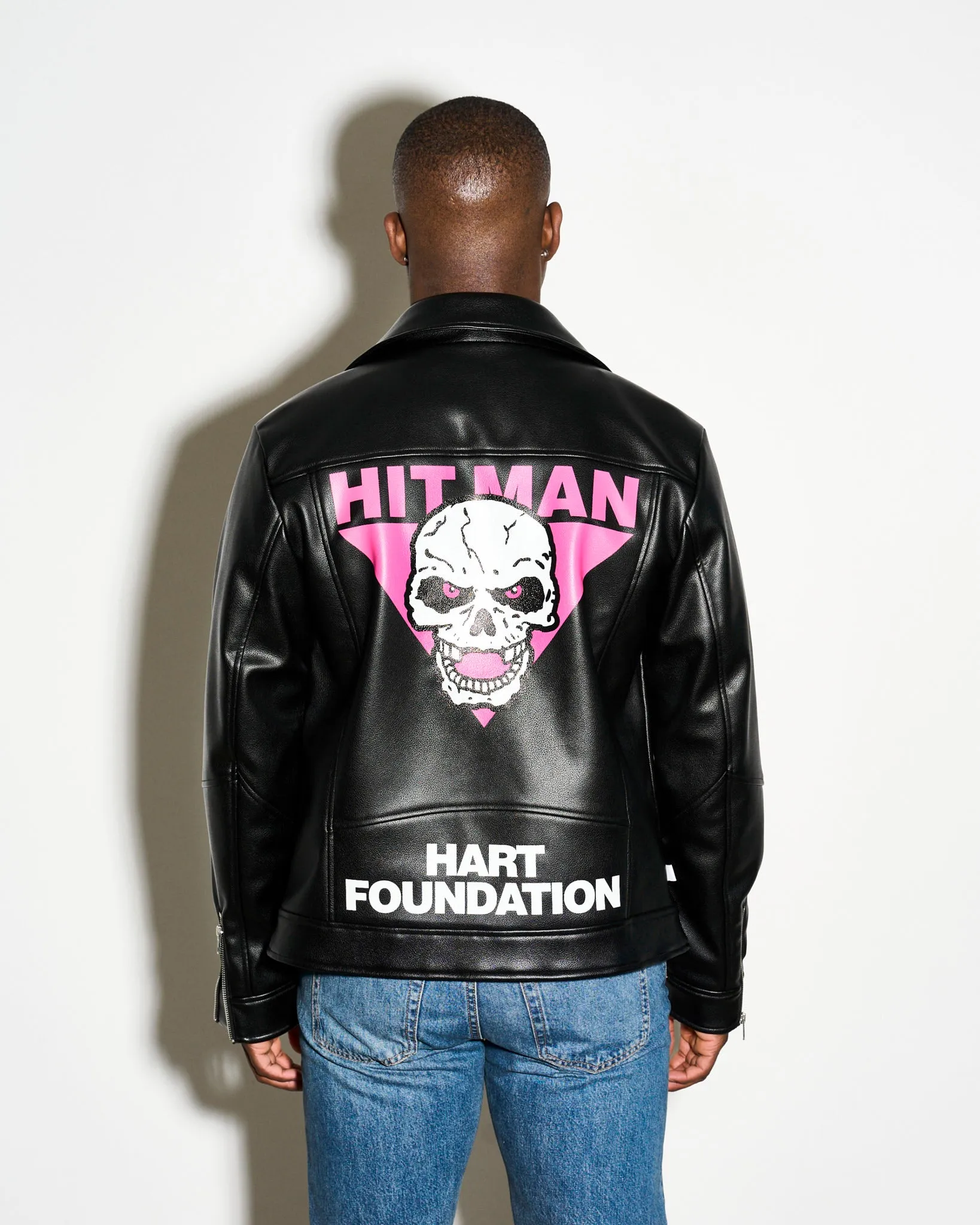 Bret Hart Hitman Hart Foundation 1997 Biker Jacket