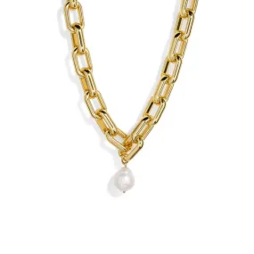 CANNES GOLDEN LINK PEARL NECKLACE