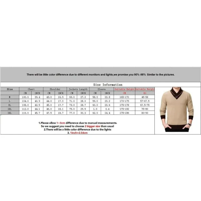 Casual Turtleneck Double Collar Slim Fit Men Sweater