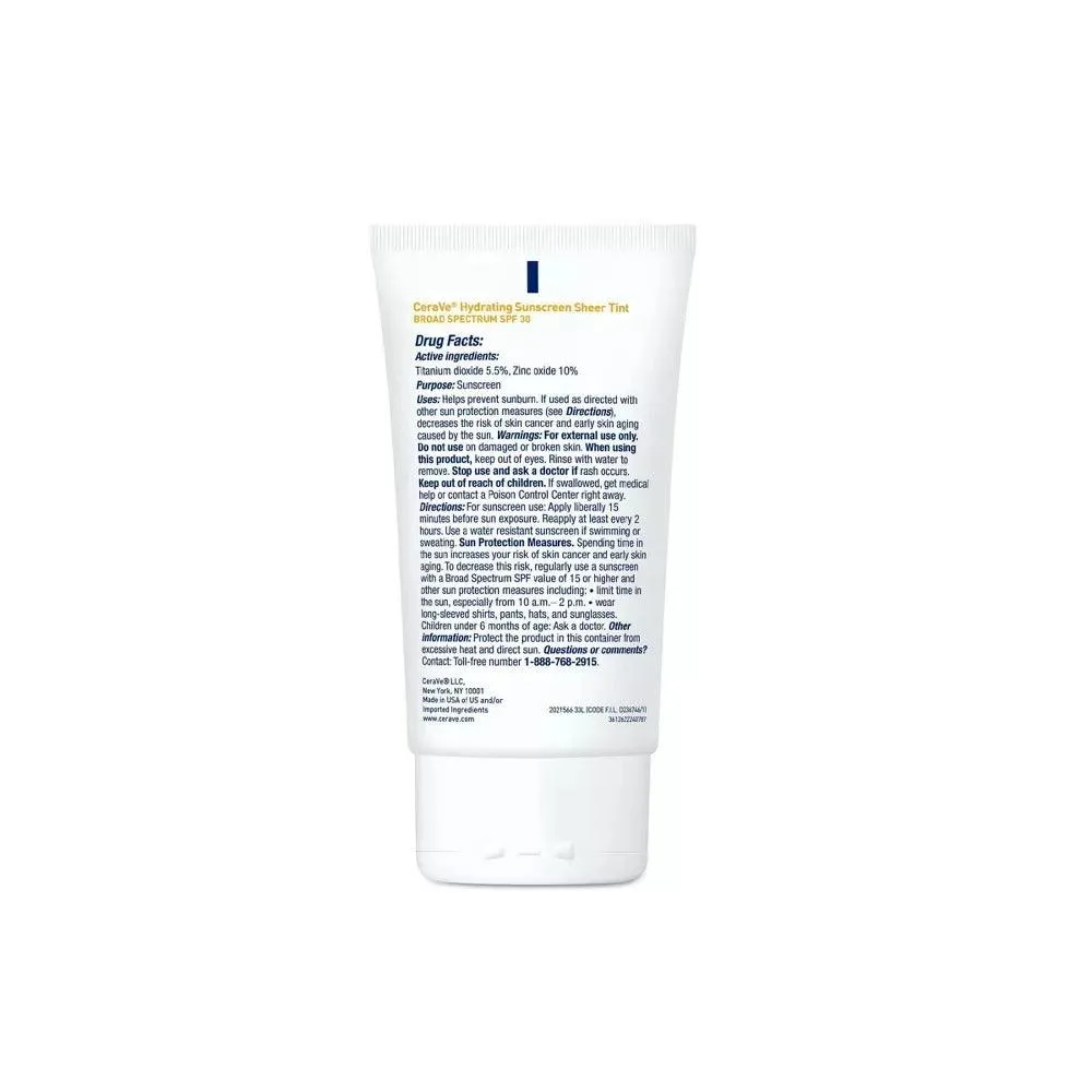 CeraVe Mineral Tinted Face Sunscreen SPF 30 - 1.7 oz.