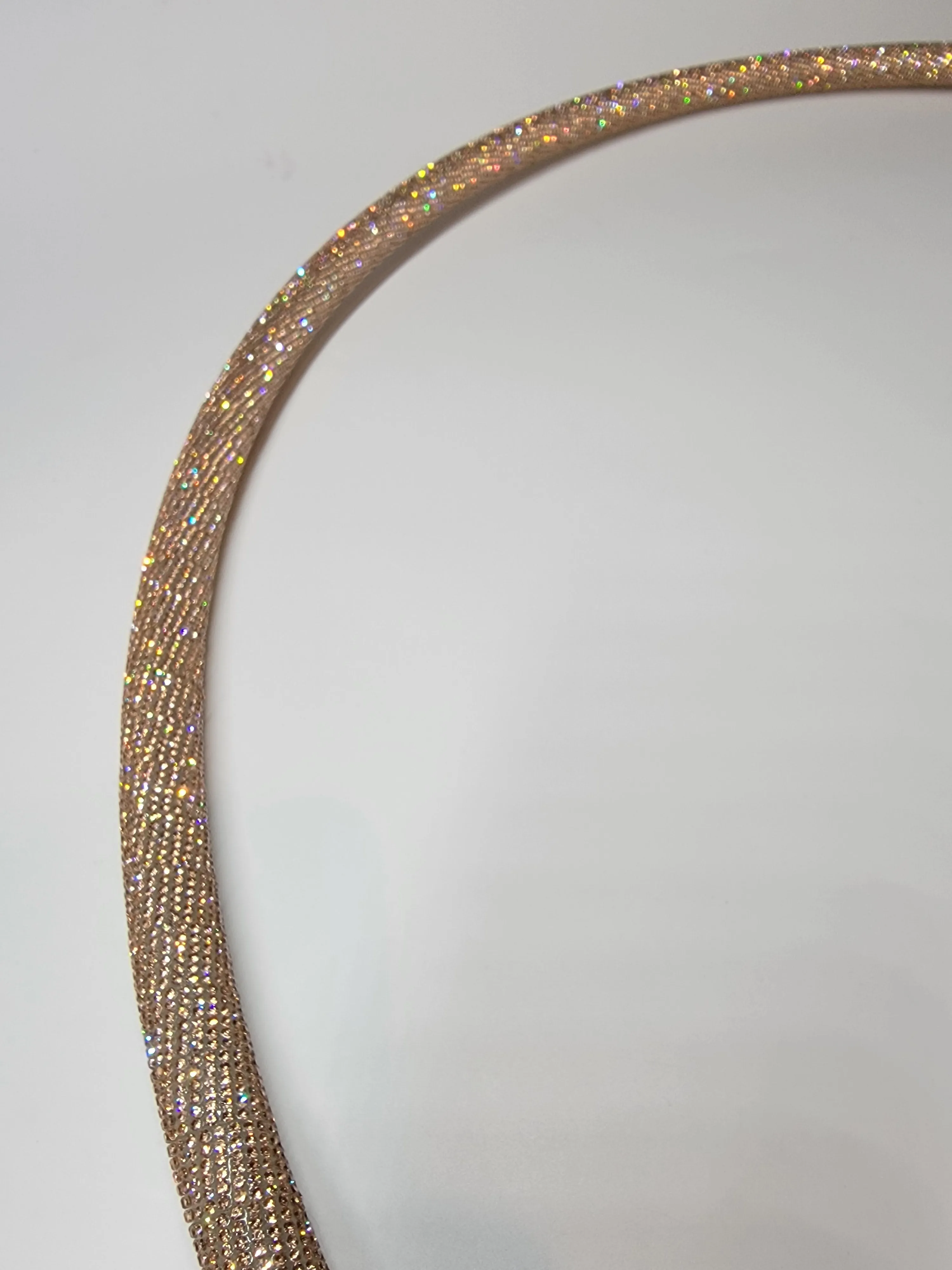 Champagne Gold Diamond Taped Hoop