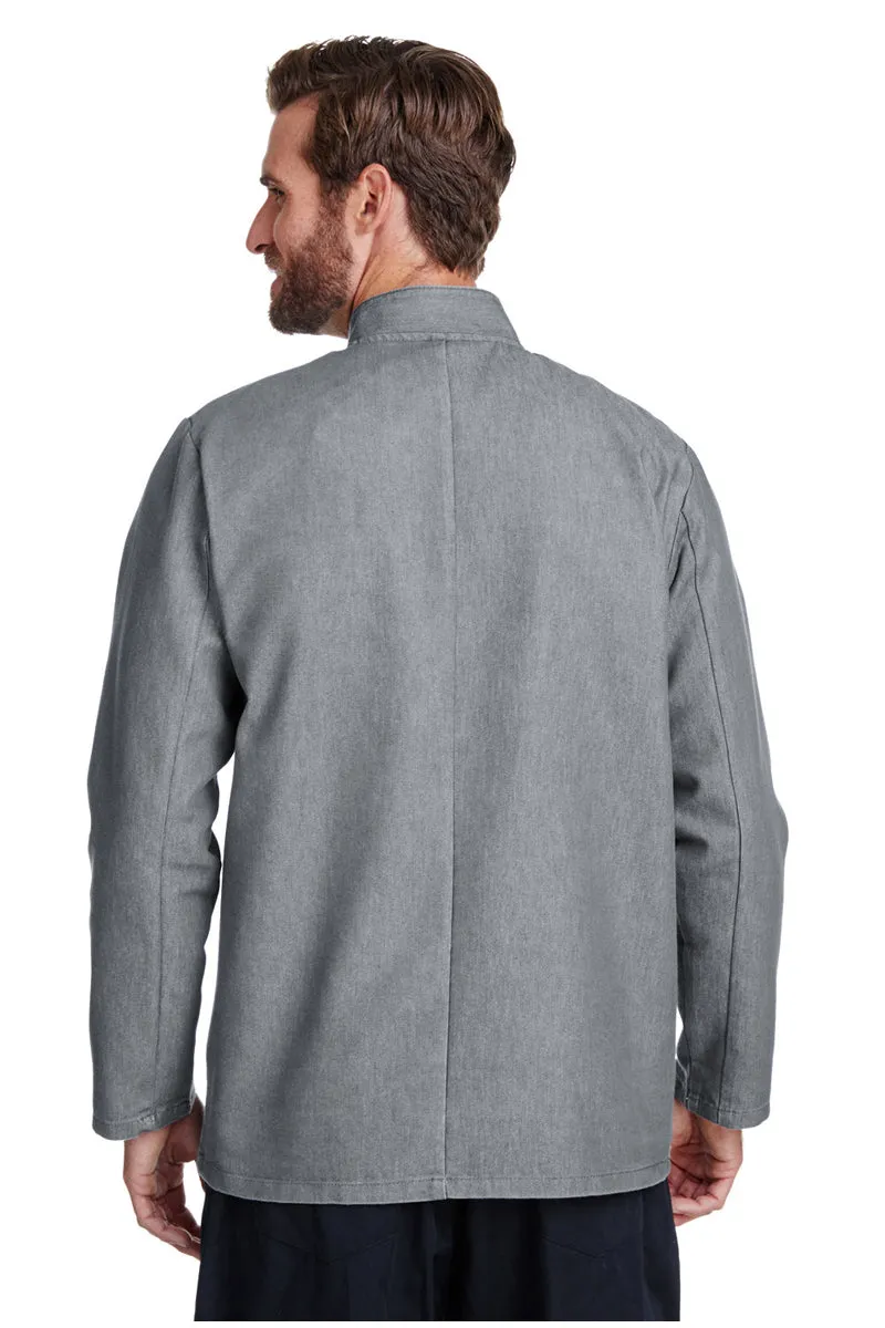 Chef's Grey Denim Long Sleeve Coat