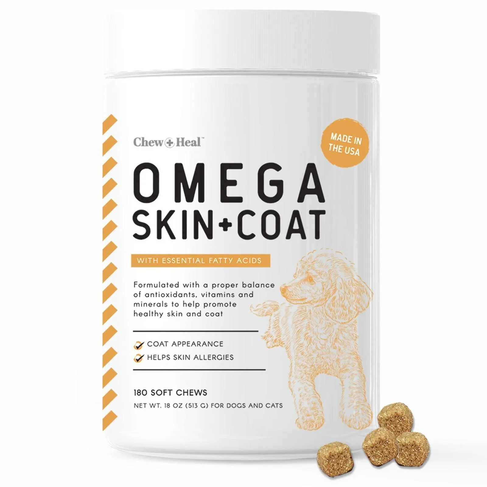 Chew   Heal Omega Skin & Coat Supplement