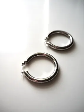 Chunky Hoops Silver